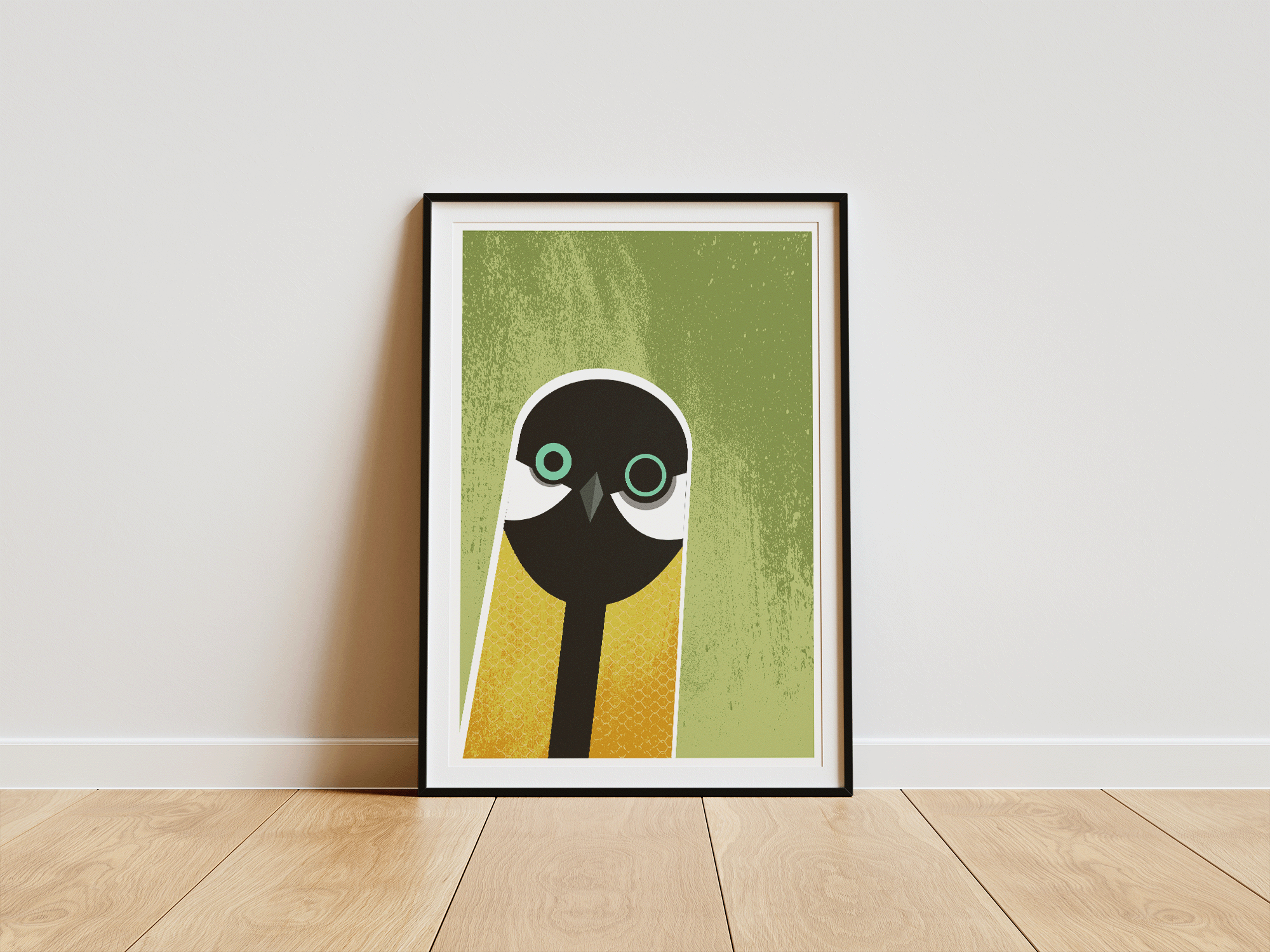 Nosy Great tit Bird art - Bird print