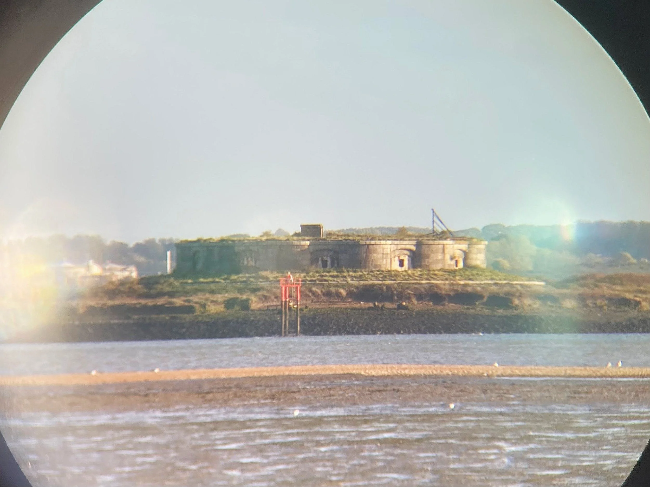Darnet Fort, photographed through binoculars