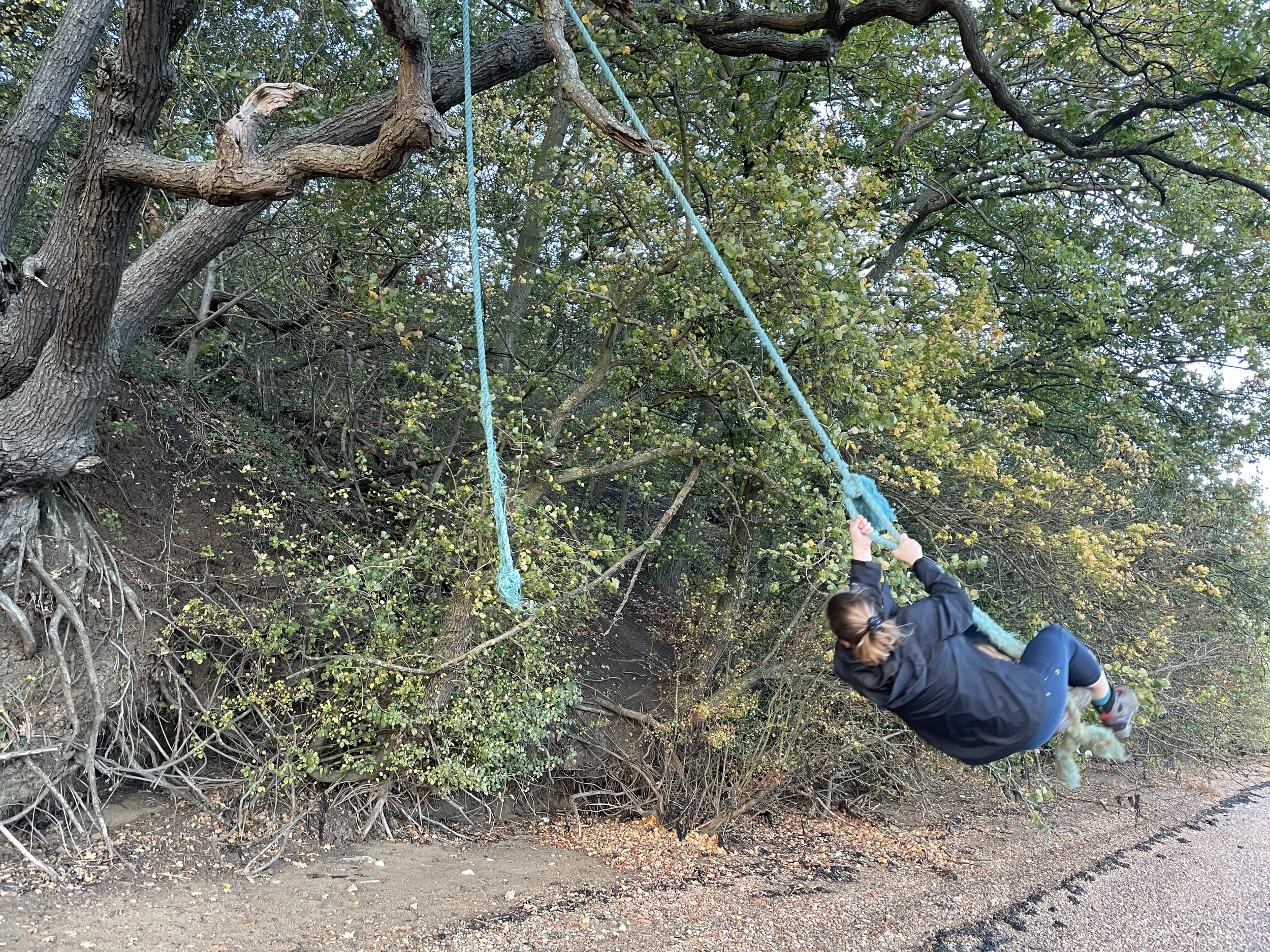 Rope swing on Upnor Beach