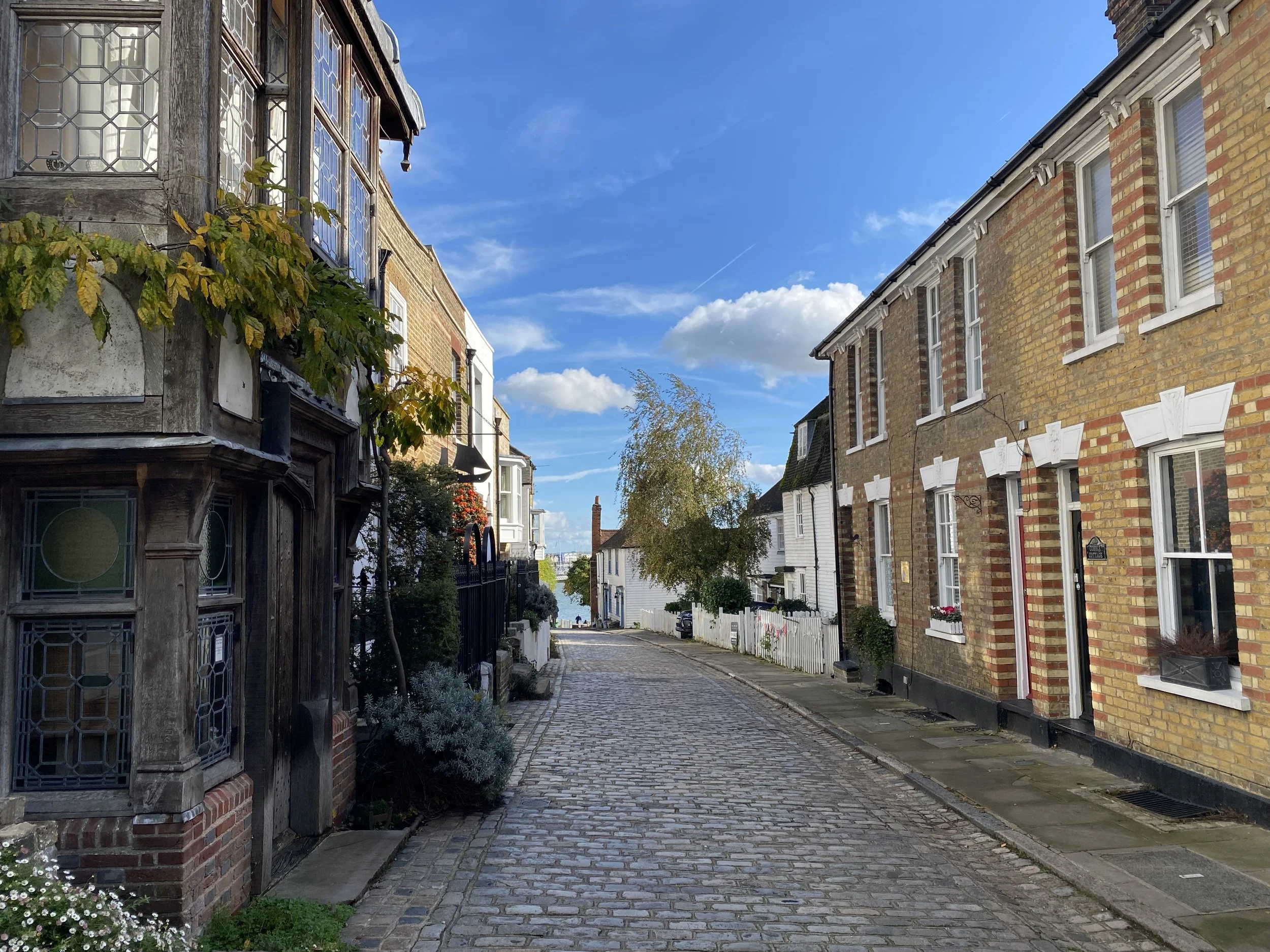 Upnor High Street, looking towards the Medway Estuary