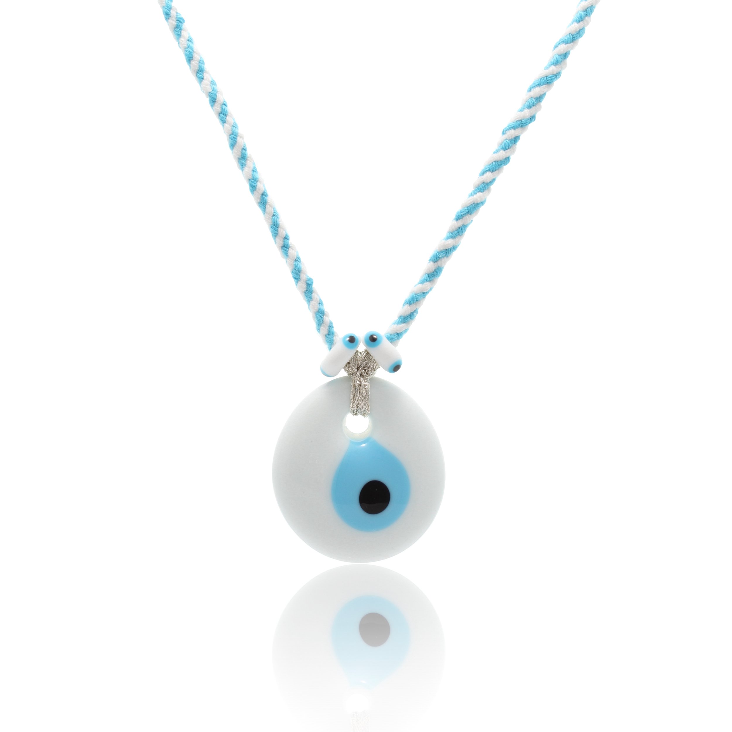 Wear Three Ways Glass Evil Eye Pendant