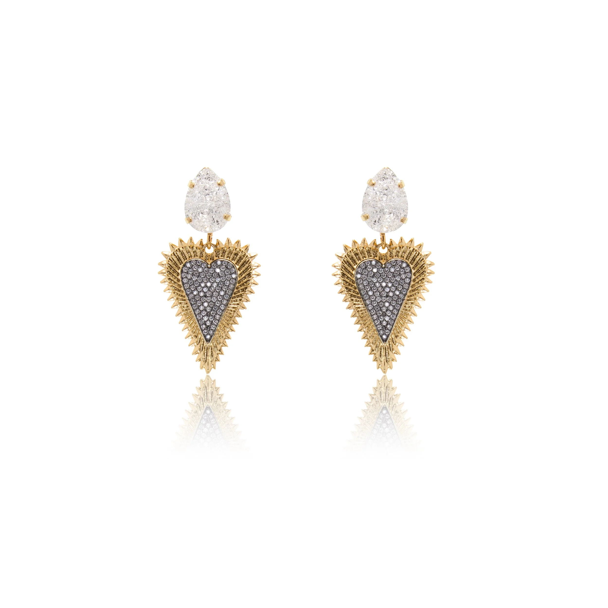 Crystal Heart Earrings