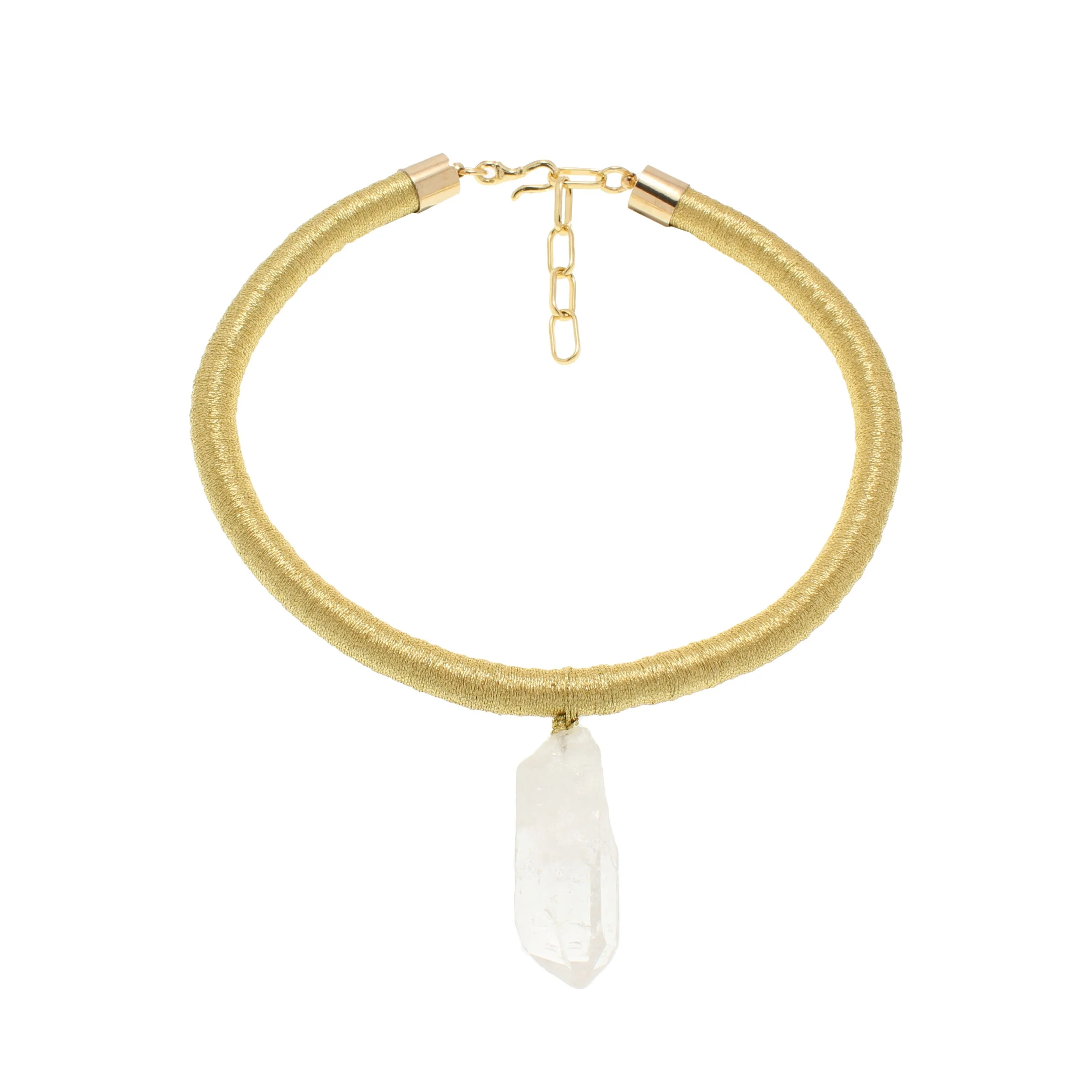 Metallic Gold Giant Quartz Crystal Collar