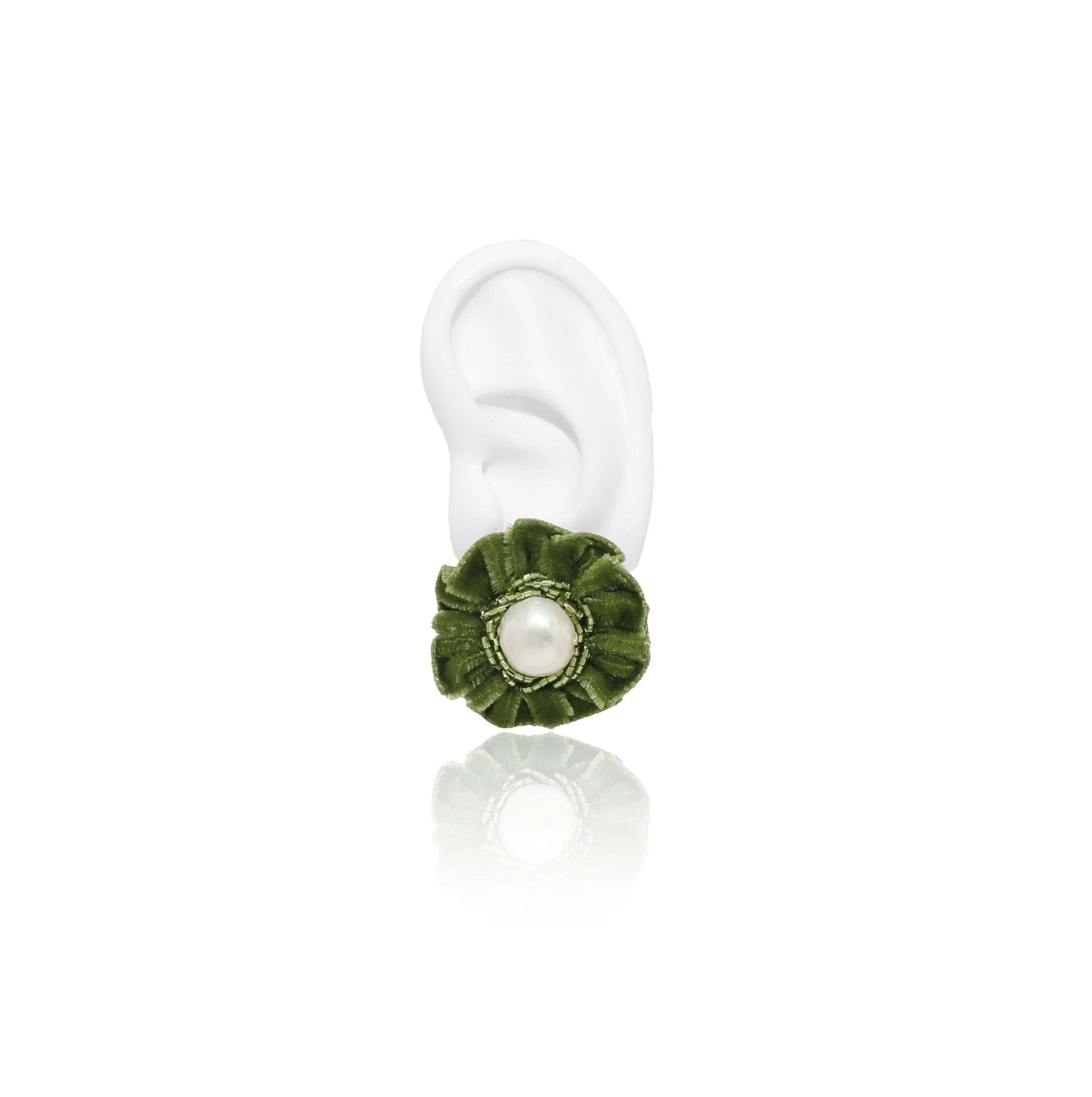 Velvet Scrunchie earring olive.jpg
