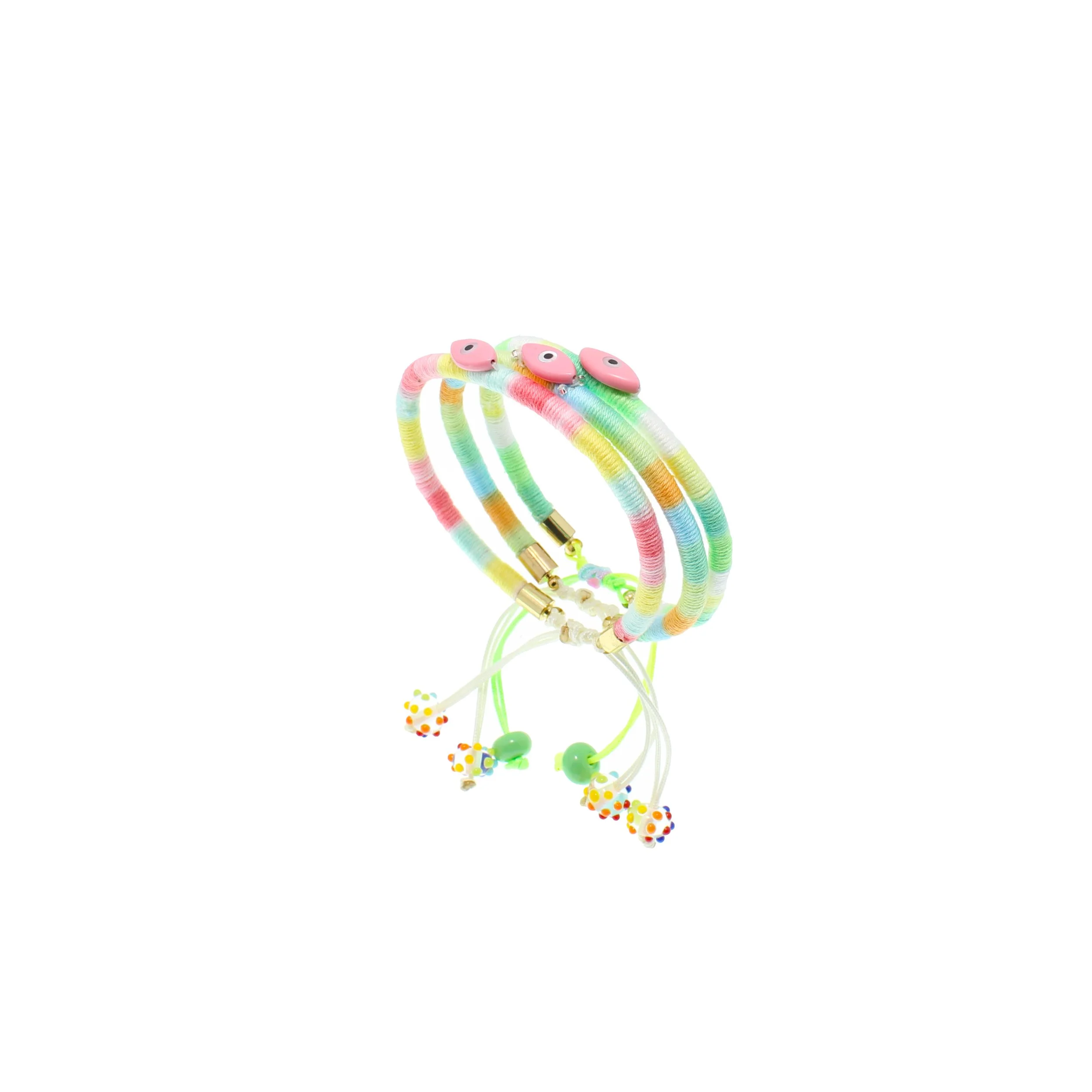 Set of 3 Colorful Lucky Eye Bracelets