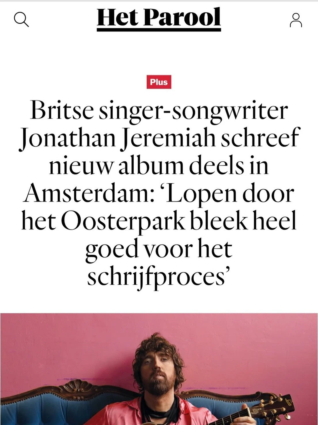 Had a lovely afternoon in Amsterdam Oost with @hetparool chatting about life as an musician, performer, Englishman and most proudly, lover of the Dutch capital city. 
You can read the 2-page feature online I&rsquo;m sure. I bought most of the weekend