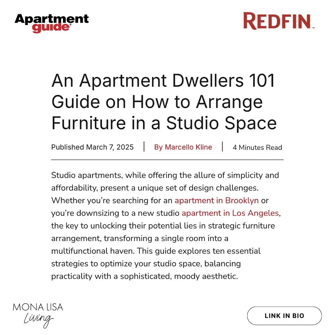 We were named a local expert on @apartmentguide , a subsidiary of @redfinrealestate ! Read the full article via the link in our bio for our take and more expert tips on making the most of the studio space you call home.

#MonaLisaLiving #ApartmentGui