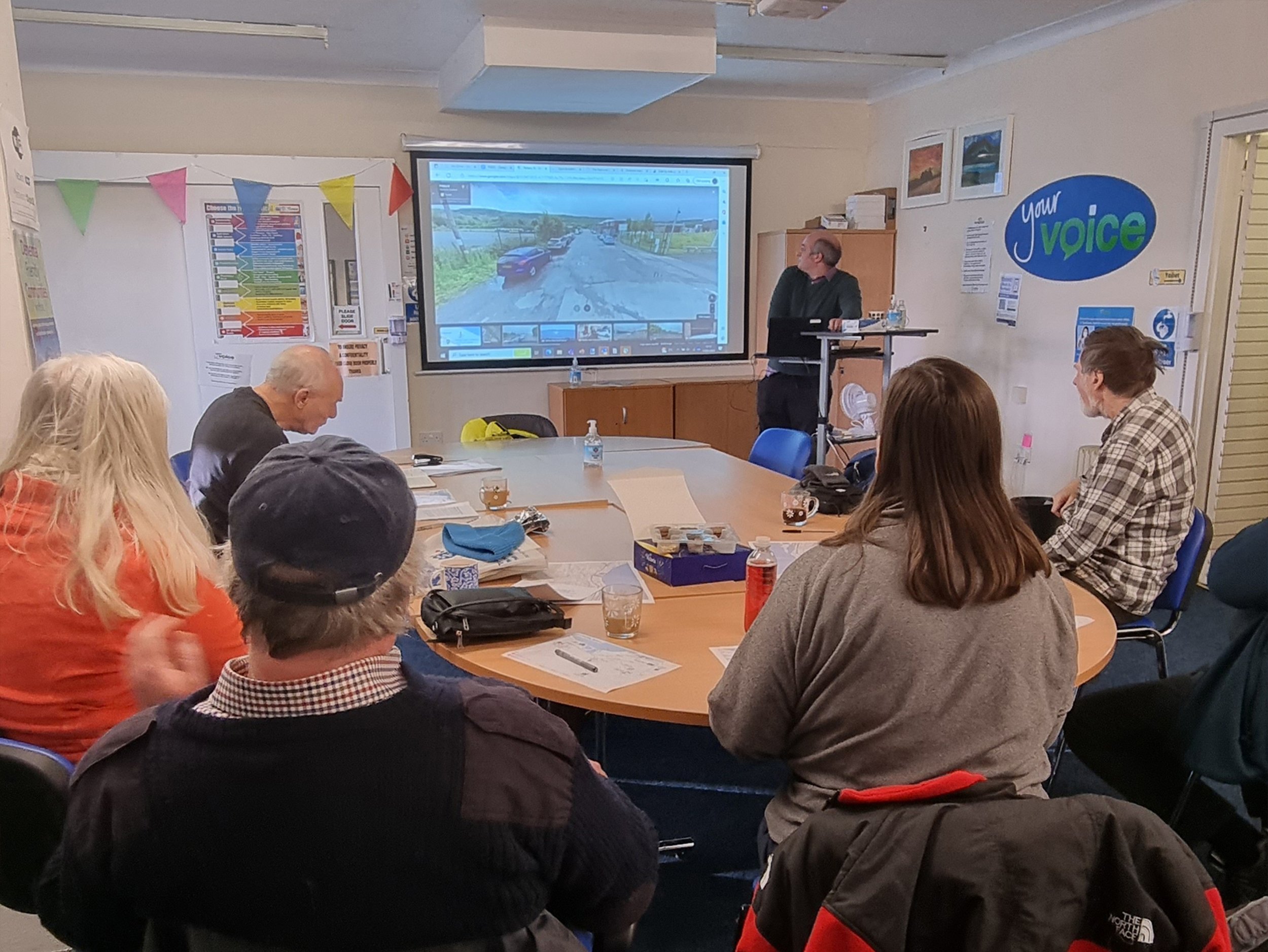 Sustrans presenting proposed routes