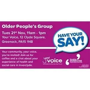 Older People Sub-Group Meeting - 21/11/2023 - 11am - 1pm