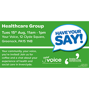 Healthcare Advisory Group Meeting - 15/08/2023 - 11am - 1pm