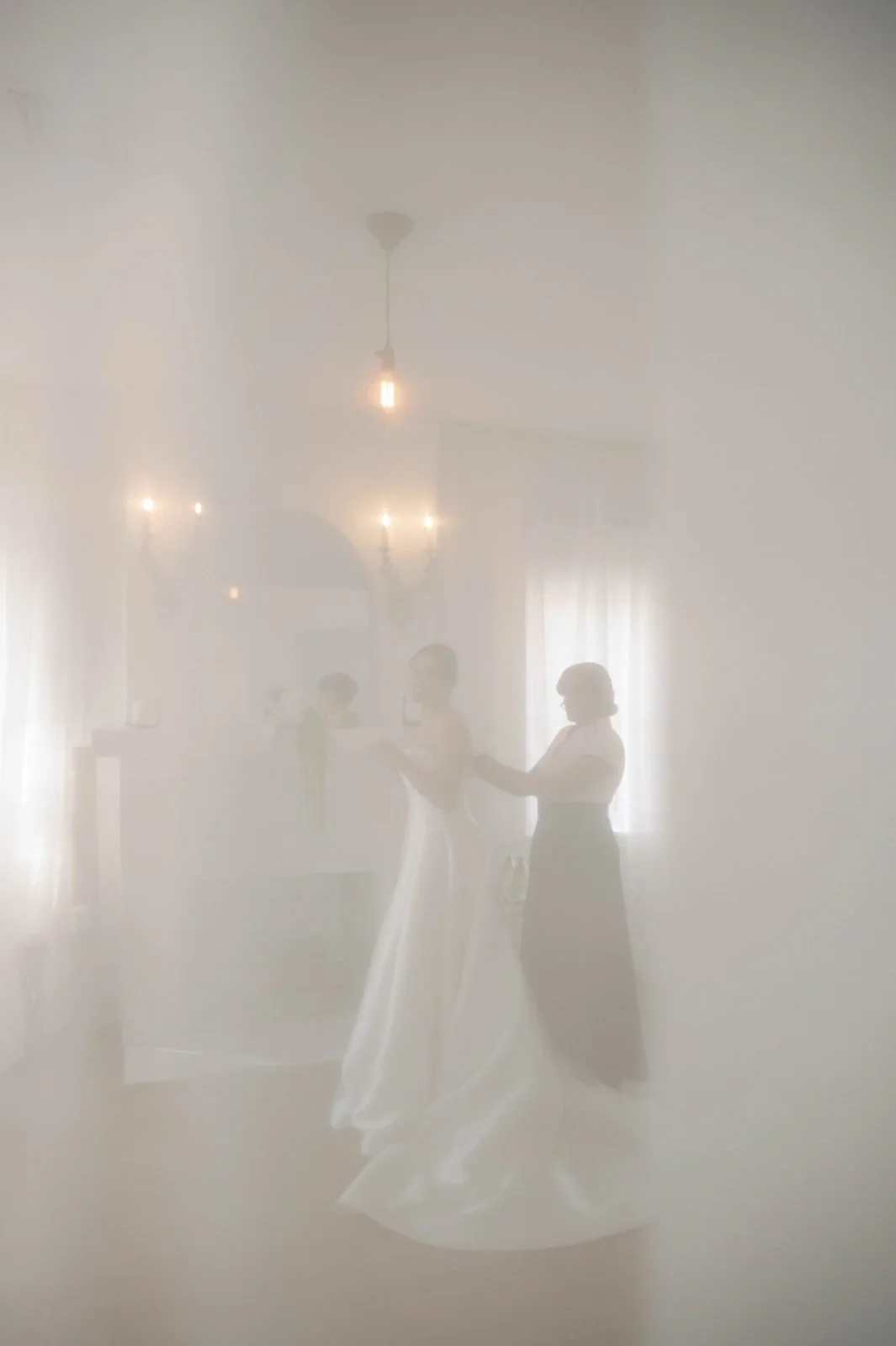 Elegant bride portrait at the Ancient Spanish Monastery in Miami