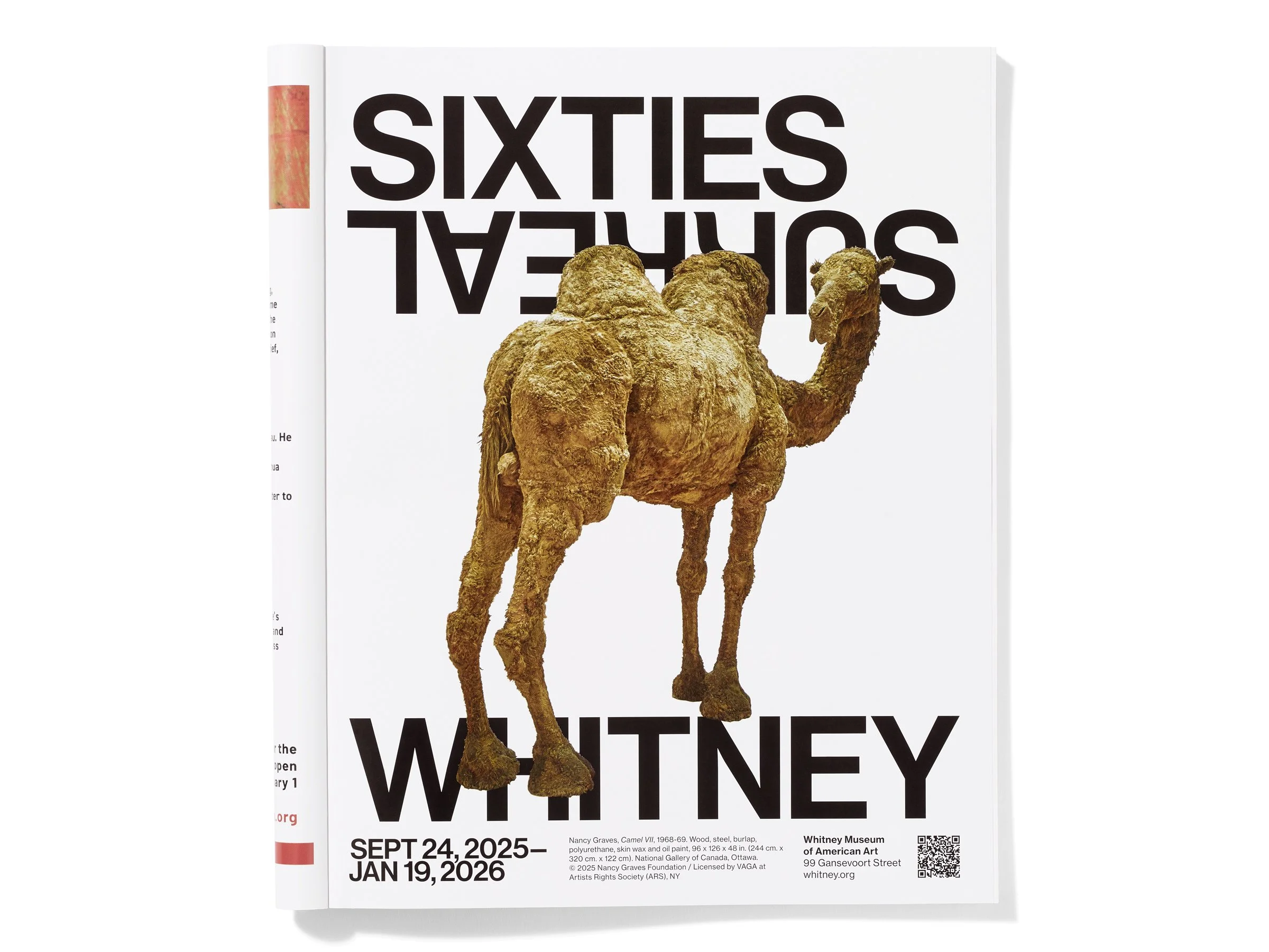  3 of 7   
 Sixties Surreal  Print Advertisement featuring artwork by Nancy Graves, 2025. Photograph by Jens Mortensen. 🏆 New York Design Award Winner and RGD In-House Award Winner.