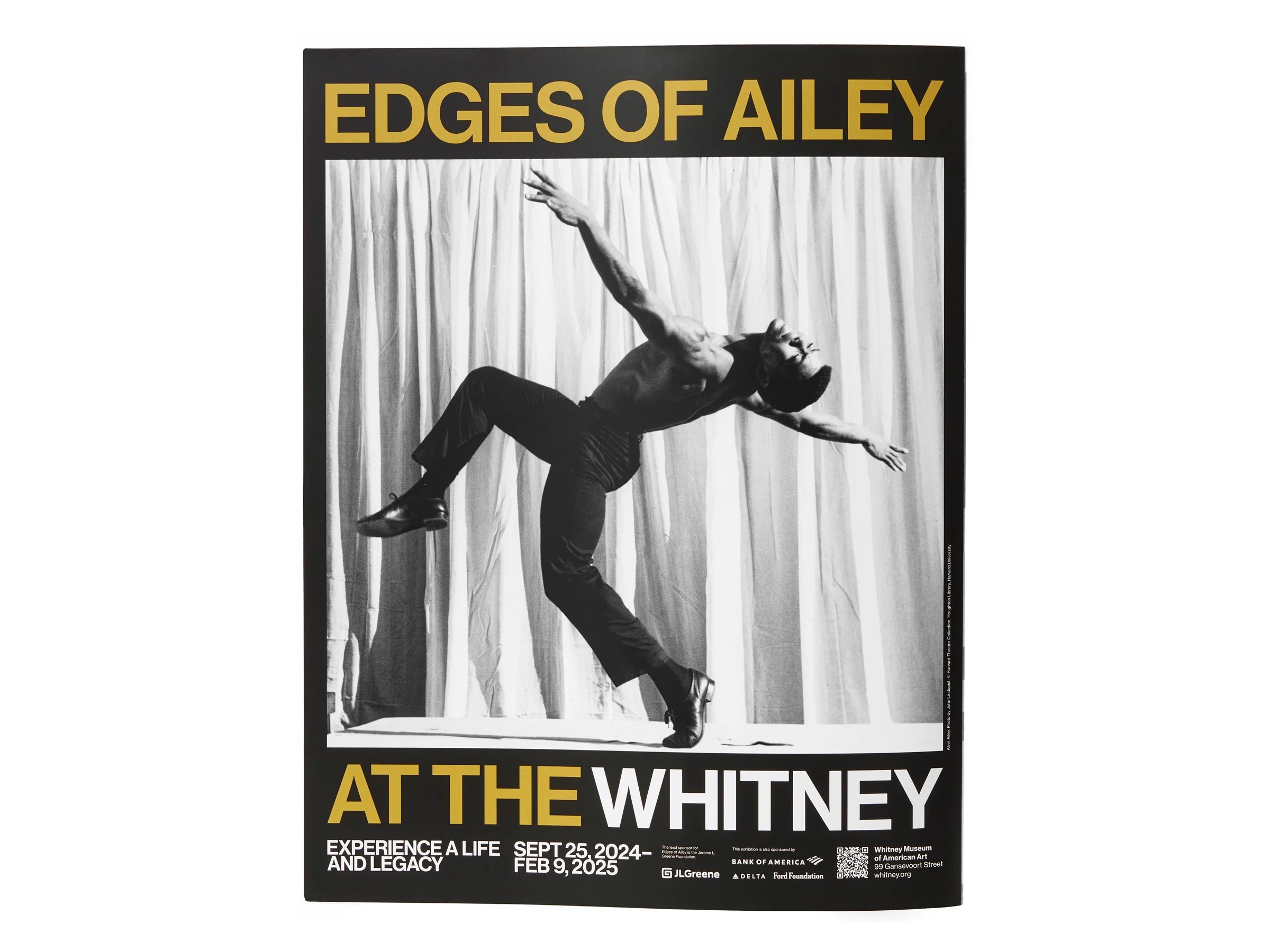  3 of 10   
Alvin Ailey Print Advertisement, 2024. With Vada Ortiz. Photography by Jens Mortensen. Photograph of Alvin Ailey by John Lindquist. 🏆 New York Design Awards Winner.