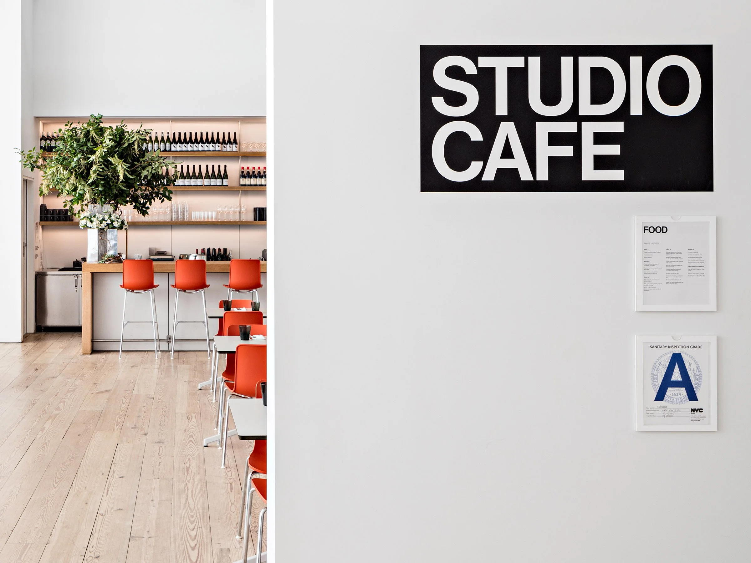  6 of 8   
Studio Cafe Signage, 2015. With Entro and Virginia Chow. Photograph by Ben Gancsos.