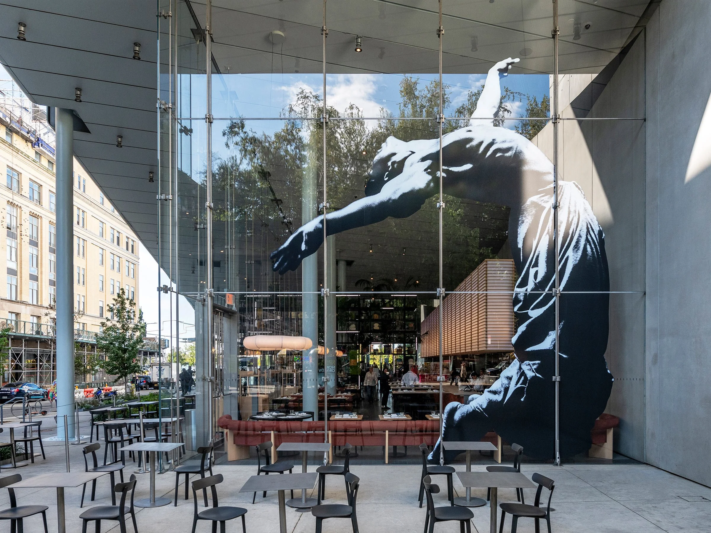  1 of 10   
Alvin Ailey Building Activation, 2024–2025. Photograph by Timothy Schenck. Photograph of Alvin Ailey by Jack Mitchell. 🏆 New York Design Awards Winner.