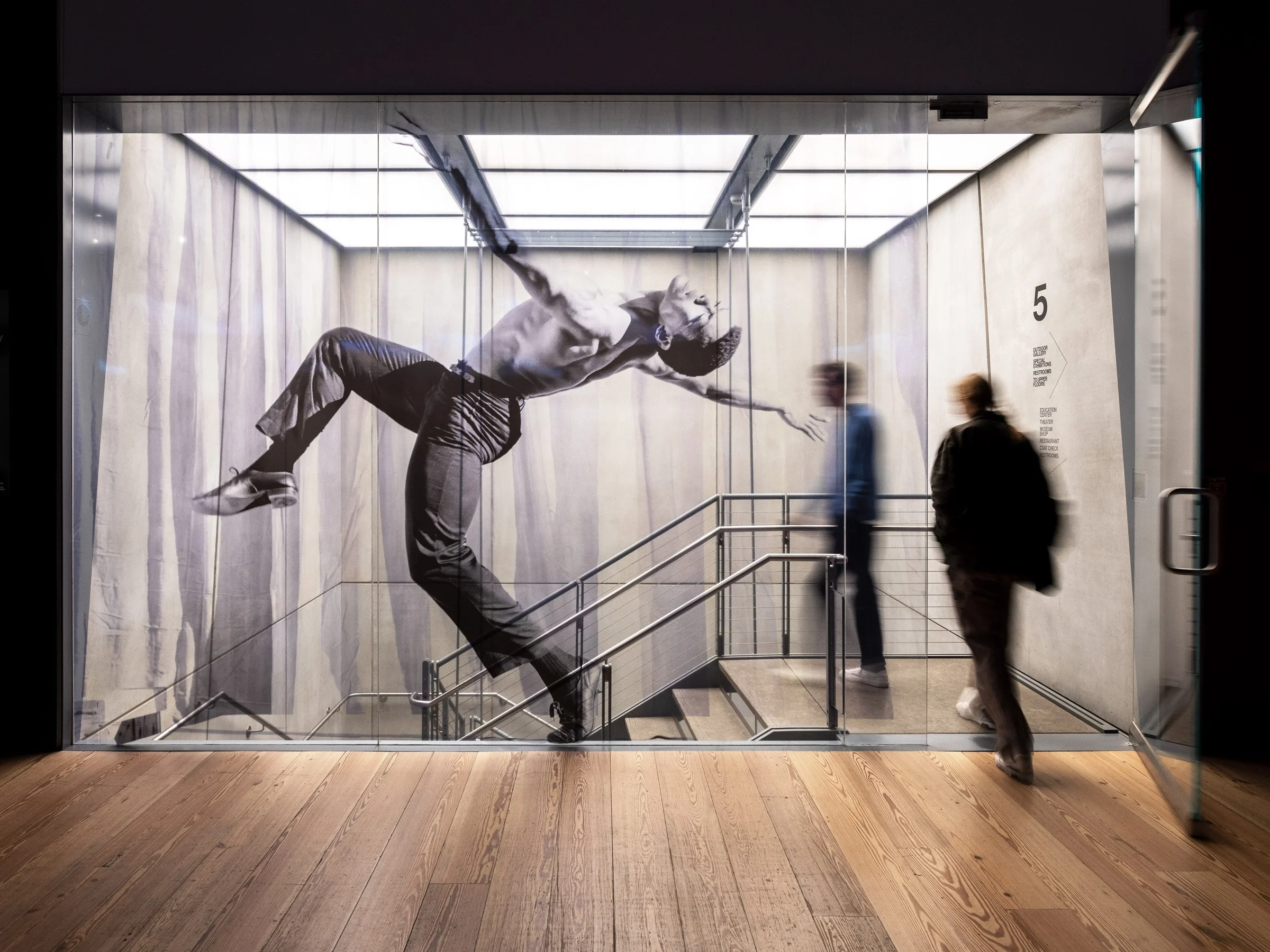  8 of 10   
Alvin Ailey Building Activation, 2024–2025. With Jon Gorman. Photograph by Timothy Schenck. Photograph of Alvin Ailey by John Lindquist. 🏆 New York Design Awards Winner.