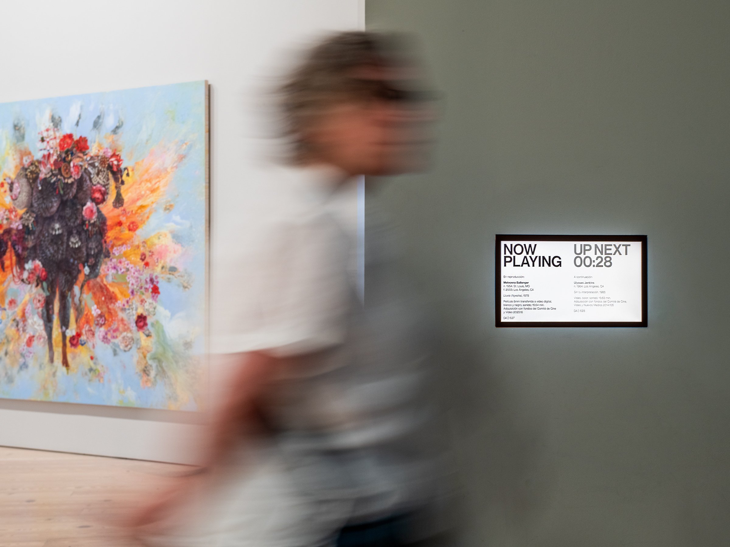  2 of 24   
 Shifting Landscapes , 2024–2026. Digital label for alternating film program. With Erika Wentworth. Photograph by Timothy Schenck.