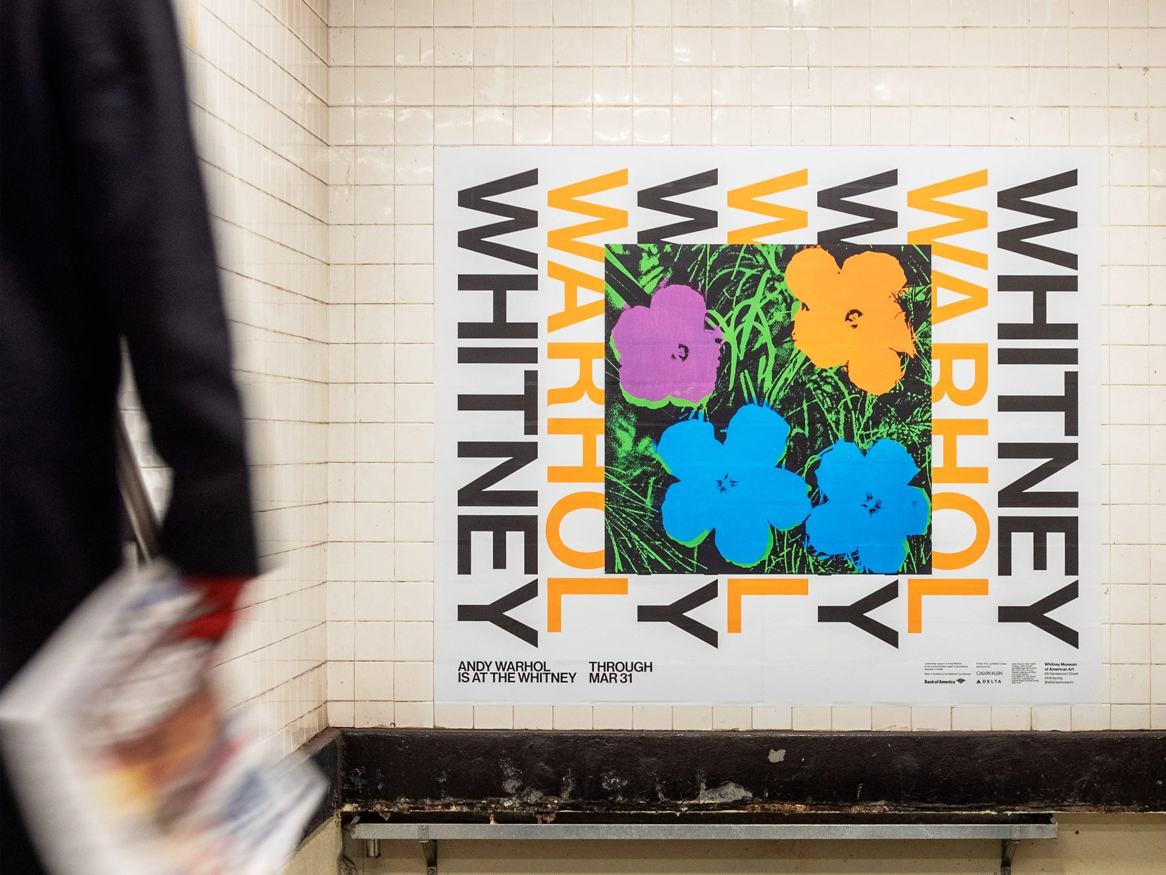  7 of 27   
Warhol Out of Home Advertisement, 2018. With Albert Hicks IV. Photograph by Timothy Schenck. Featuring work by Andy Warhol.
