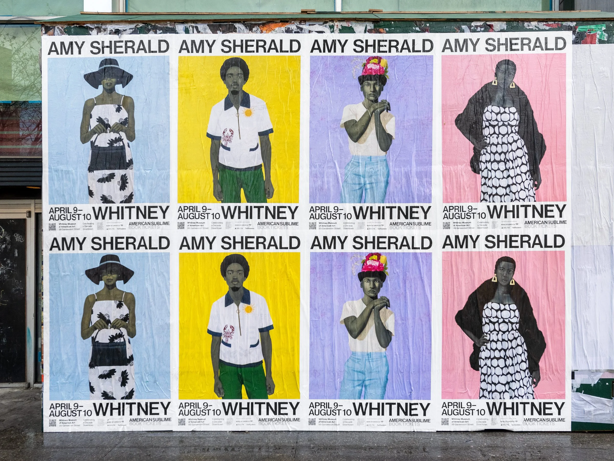  9 of 10   
Amy Sherald Wheat Paste Posters, 2025. With Yasmin Ali. Photograph by Timothy Schenck. 🏆 New York Design Awards Winner.