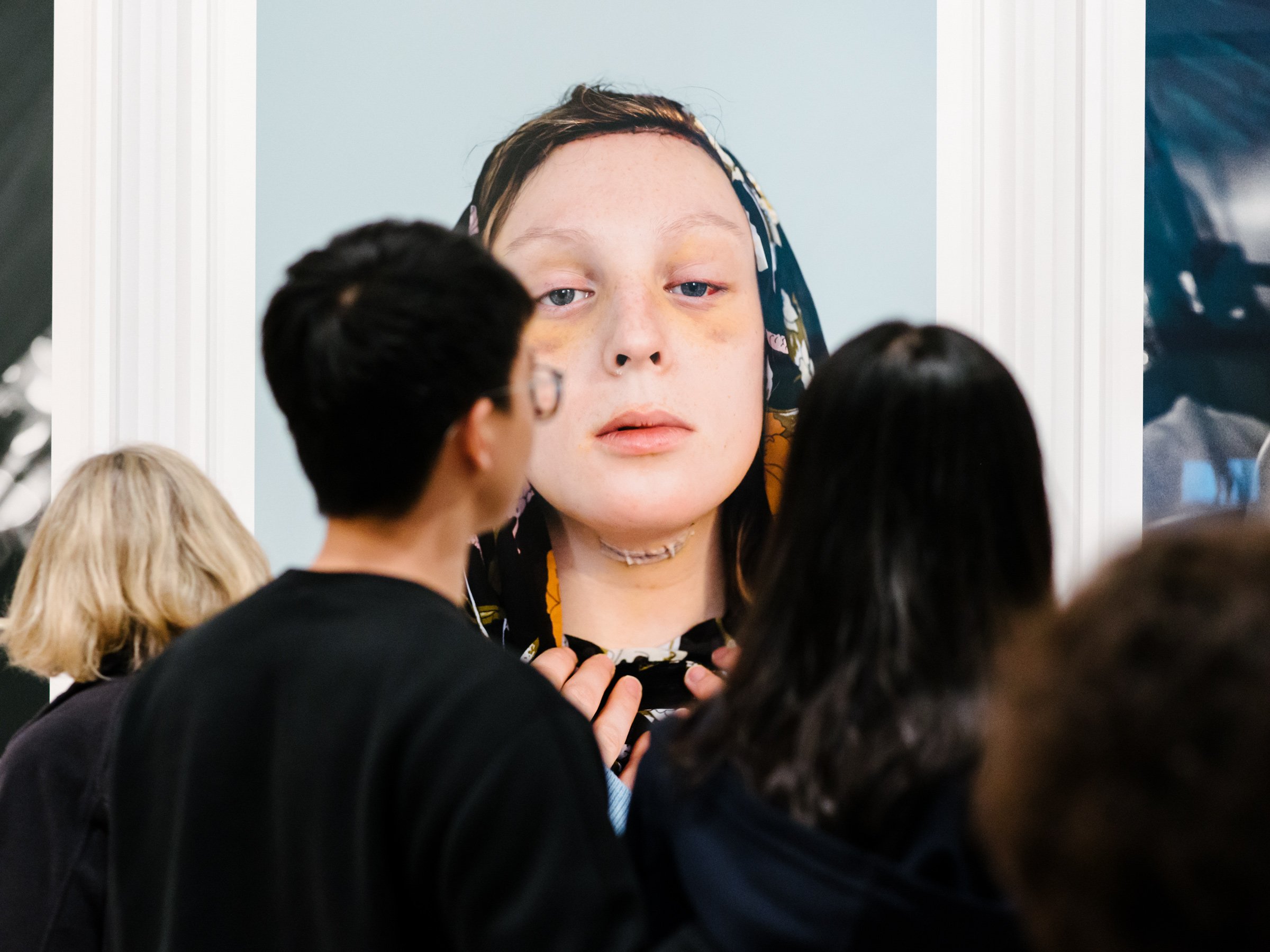  3 of 10   
Documentation of  2019 Whitney Biennial  by John Francis Peters, 2019. Featuring work by Elle Pérez.
