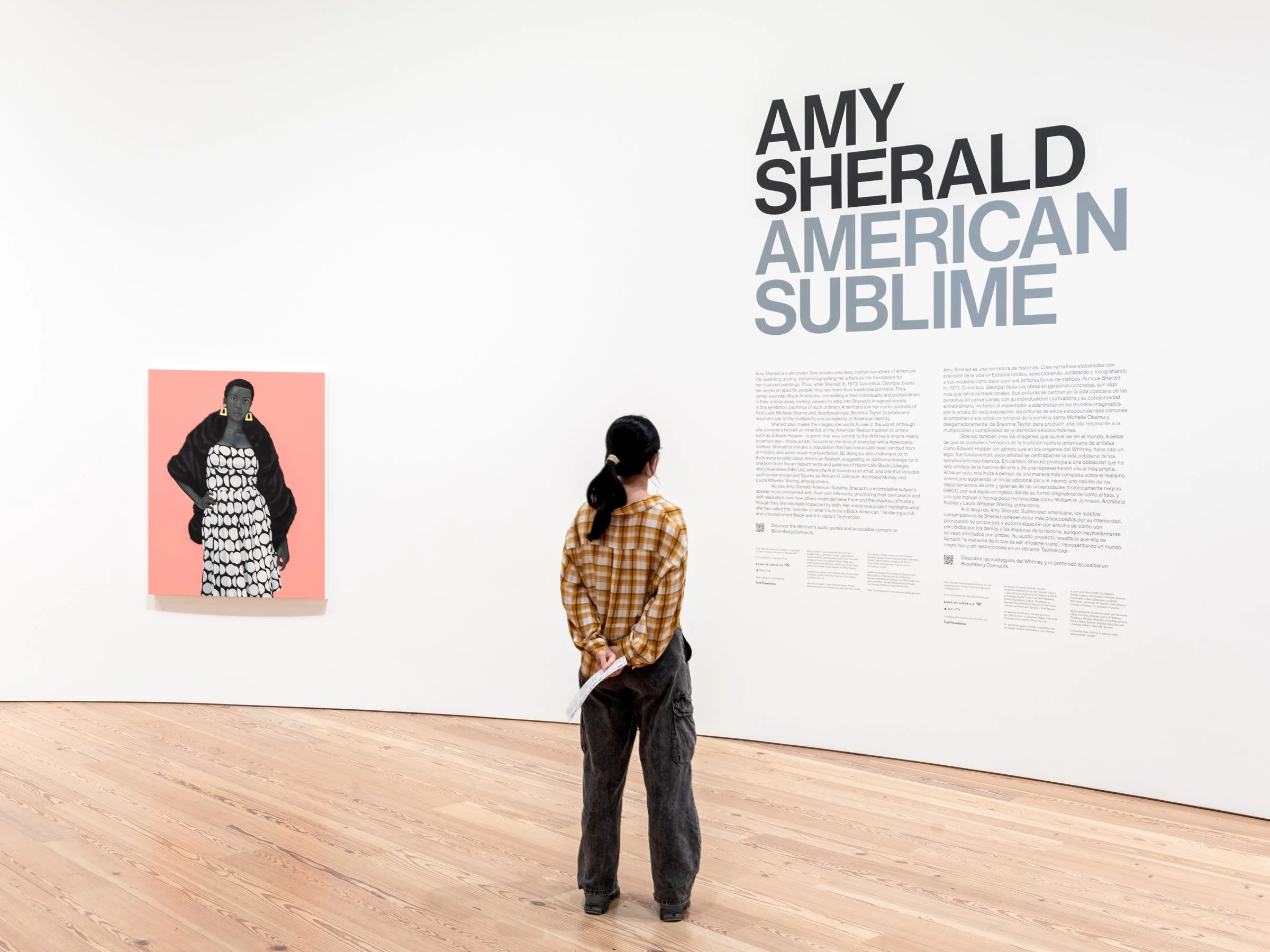  7 of 10   
Amy Sherald Exhibition Title Graphic, 2025. With Jon Gorman. Photograph by Timothy Schenck. 🏆 New York Design Awards Winner.