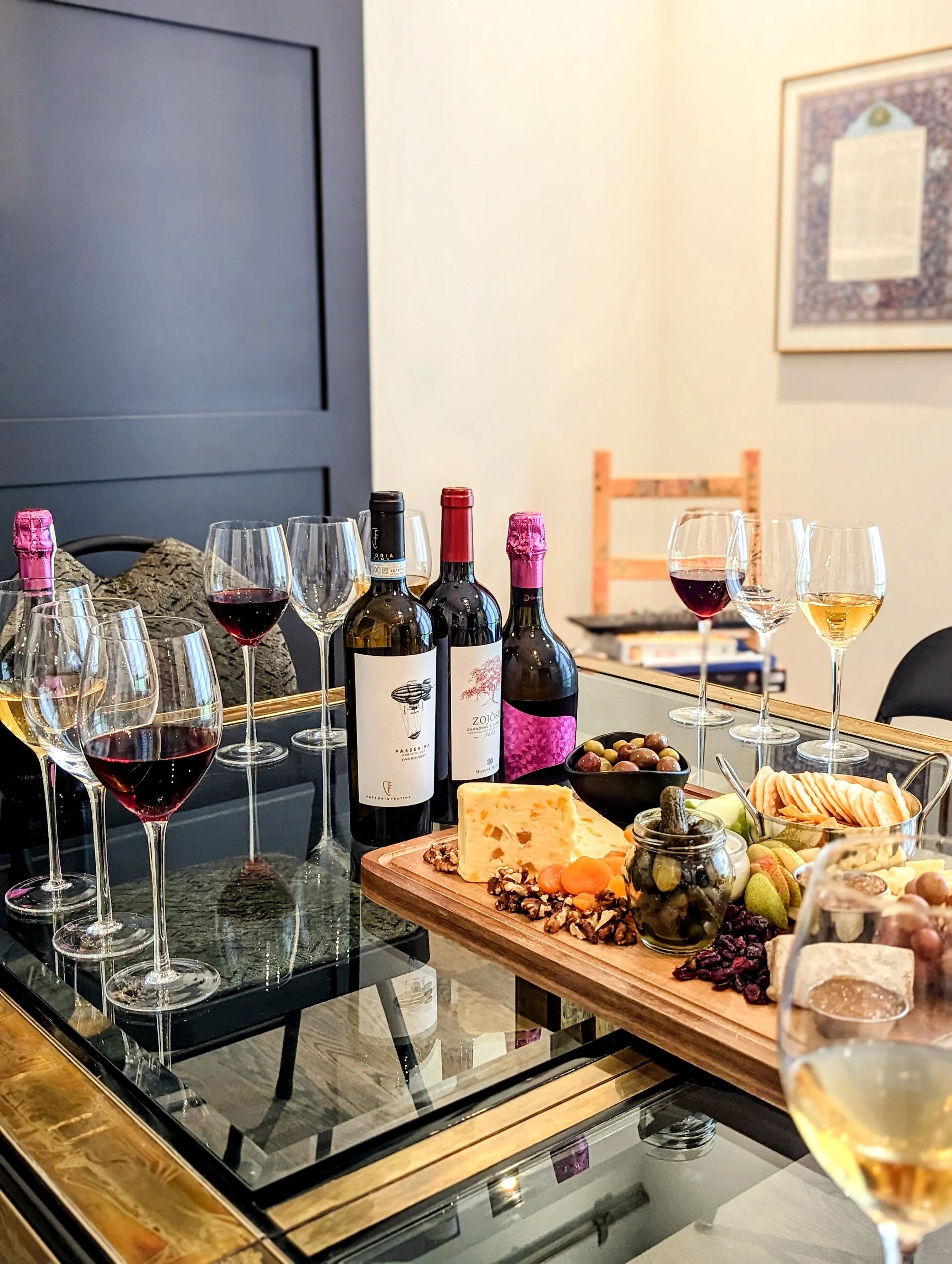 Wine and cheese tasting event