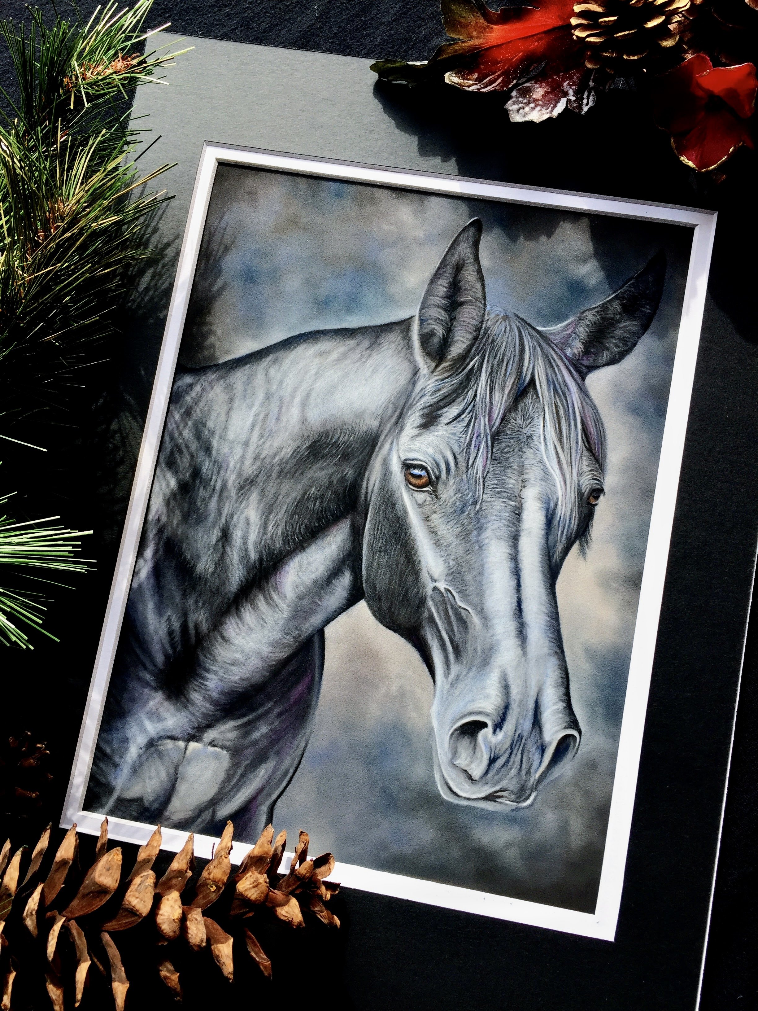Memorial Portrait, "Bella", 9"x12"