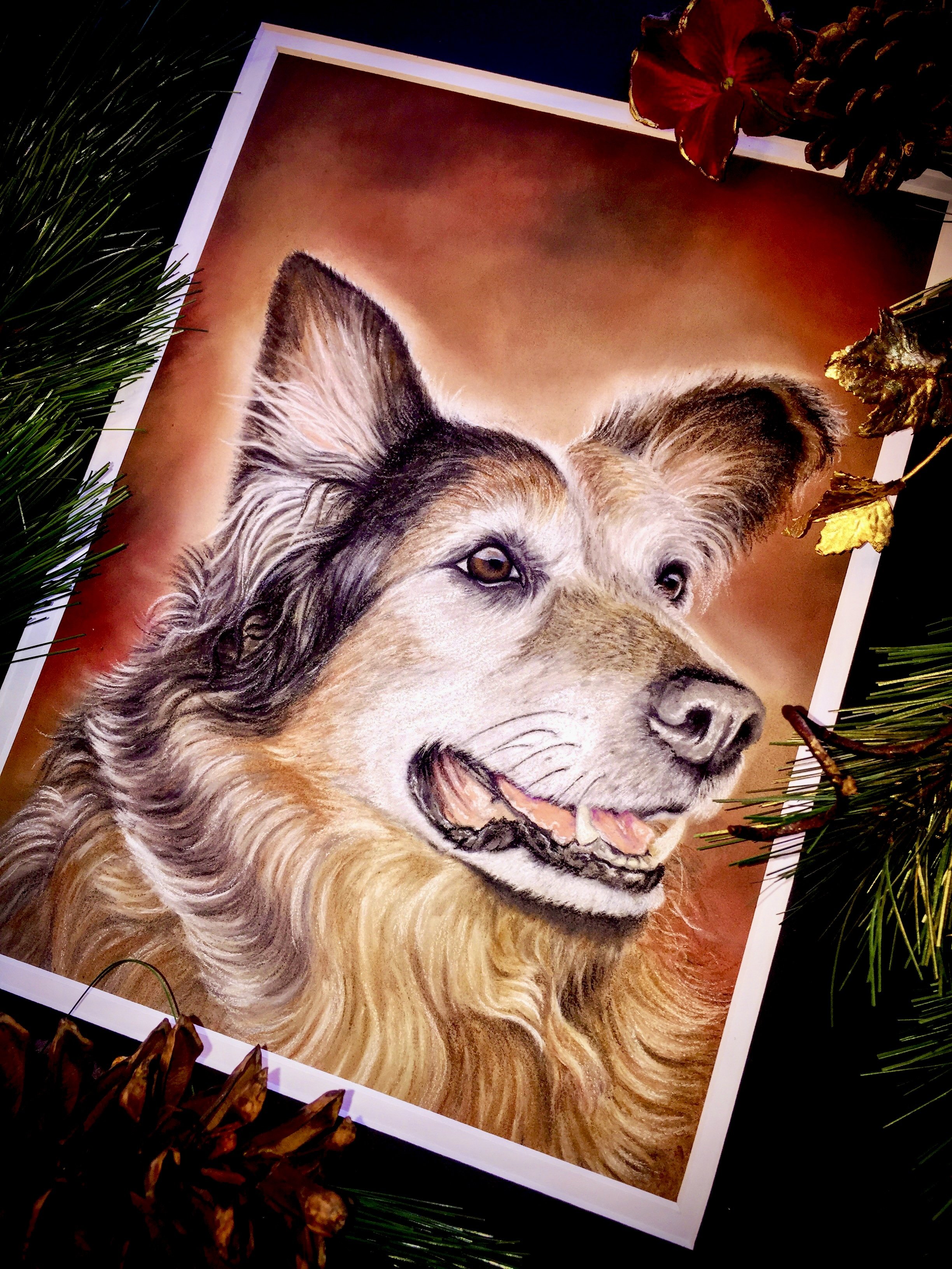 Memorial Portrait, "Kado", 9"x12"