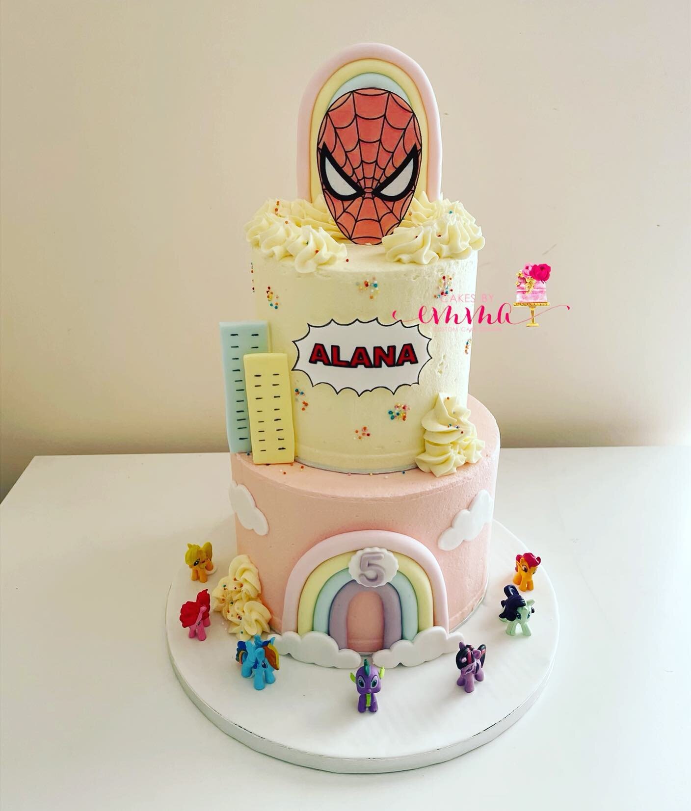 #spidermancake #mylittleponycake #birthday #cake #birthdaycake #cakesofinstagram #buttercreamcake #prestwoodcakes #greatmissendencakes #highwycombecakes #buckscakes