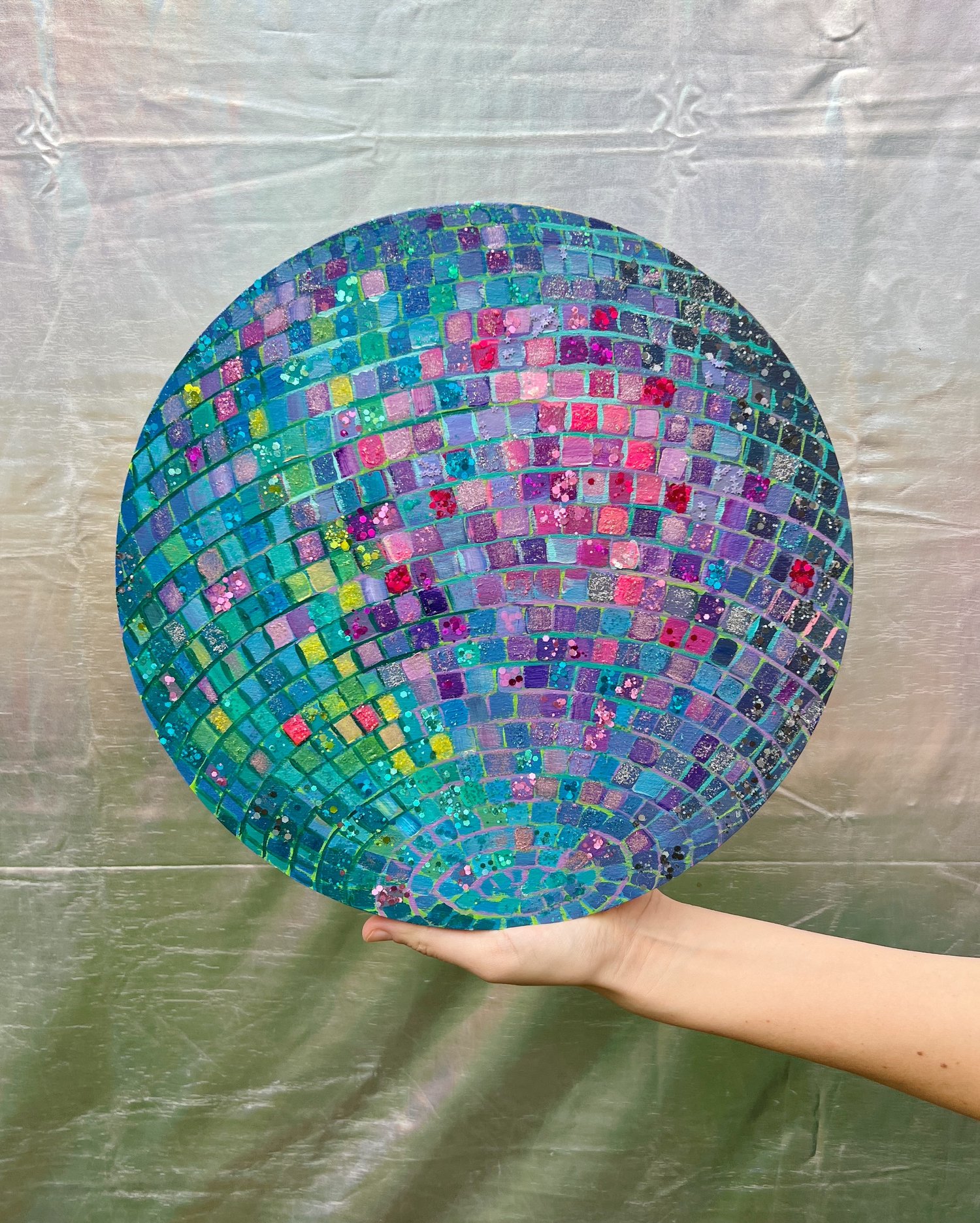 Blue Green Orange Dream Disco Ball 20 — Not Sorry Art