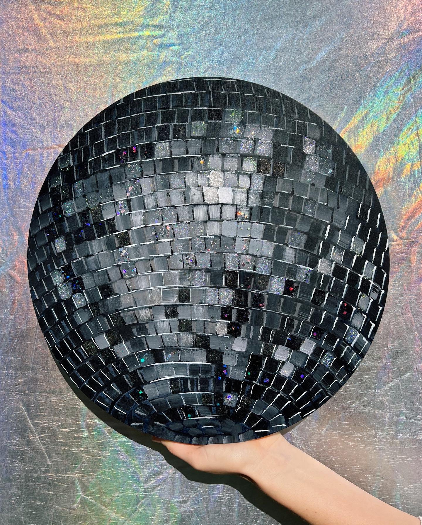 Sunburst Disco Ball Print — Not Sorry Art