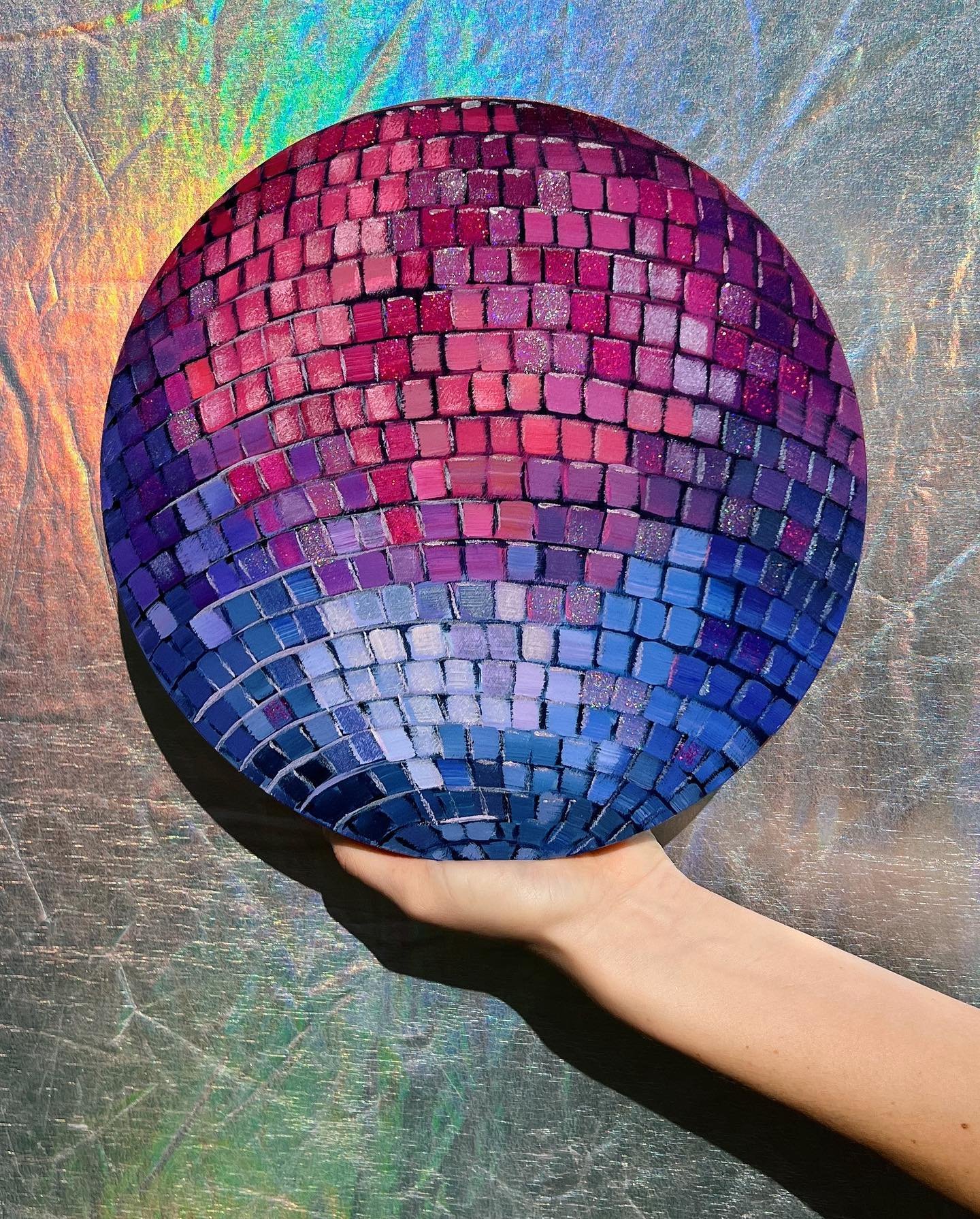 Raspberry Dream Disco Ball Print — Not Sorry Art