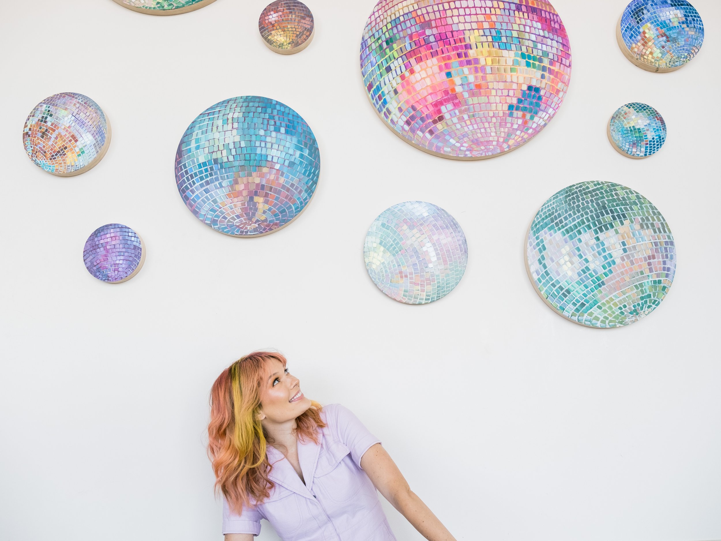 Floral Studio Disco Ball Print — Not Sorry Art