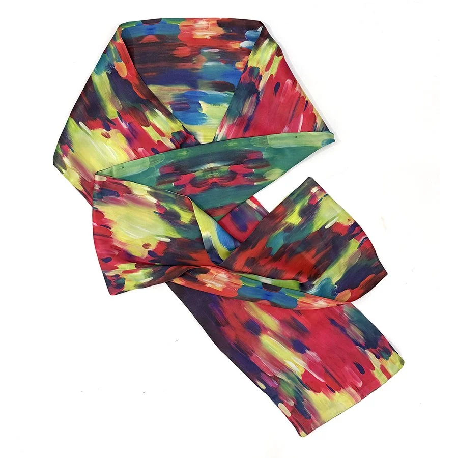 Pastime Paradise Silk Charmuse Scarf