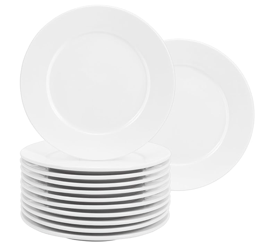 White Stoneware Standard Salad/ Dessert Plate