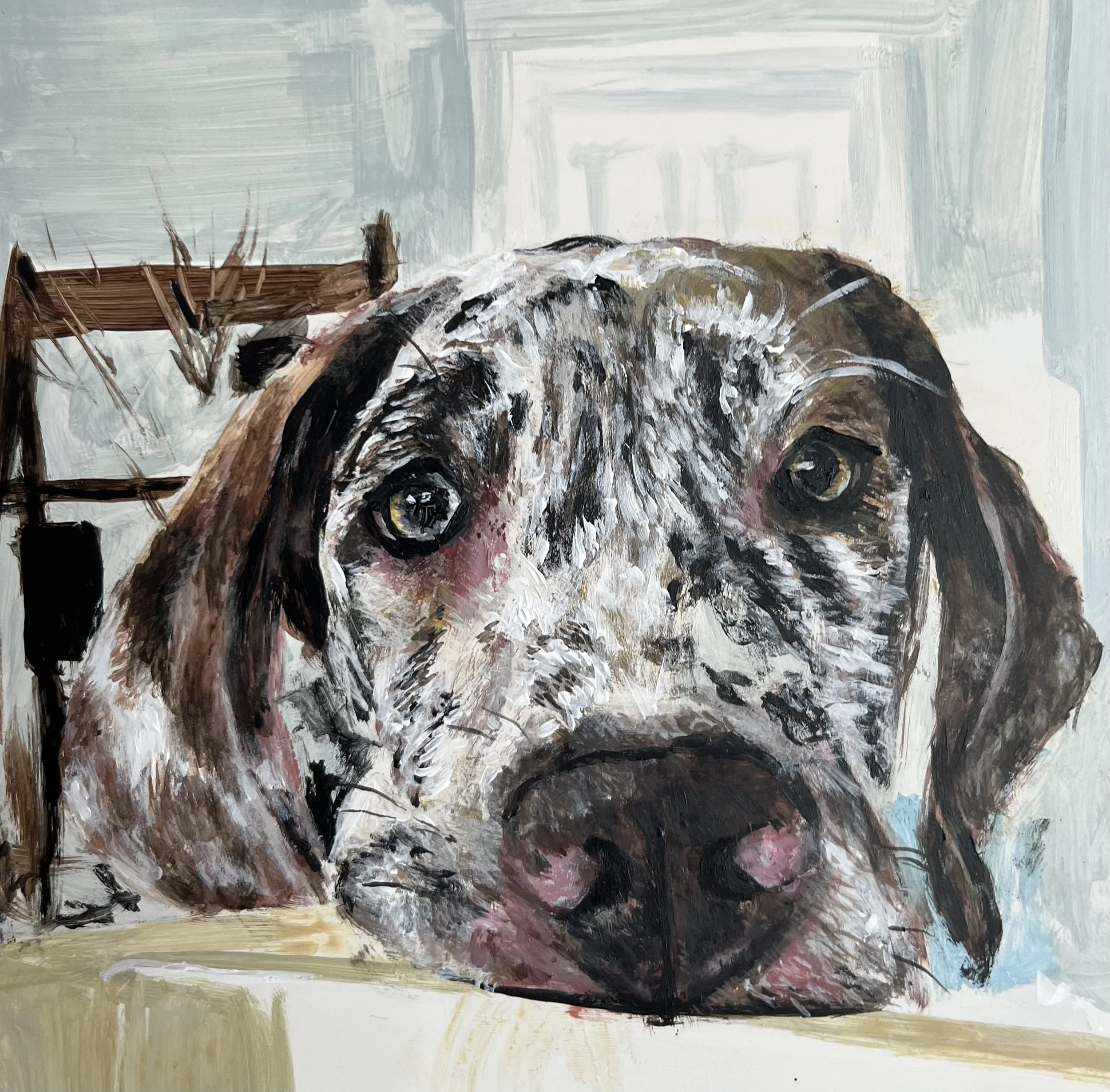 "3/66" 6in x 6in, Acrylic painting on panel. Private collection.