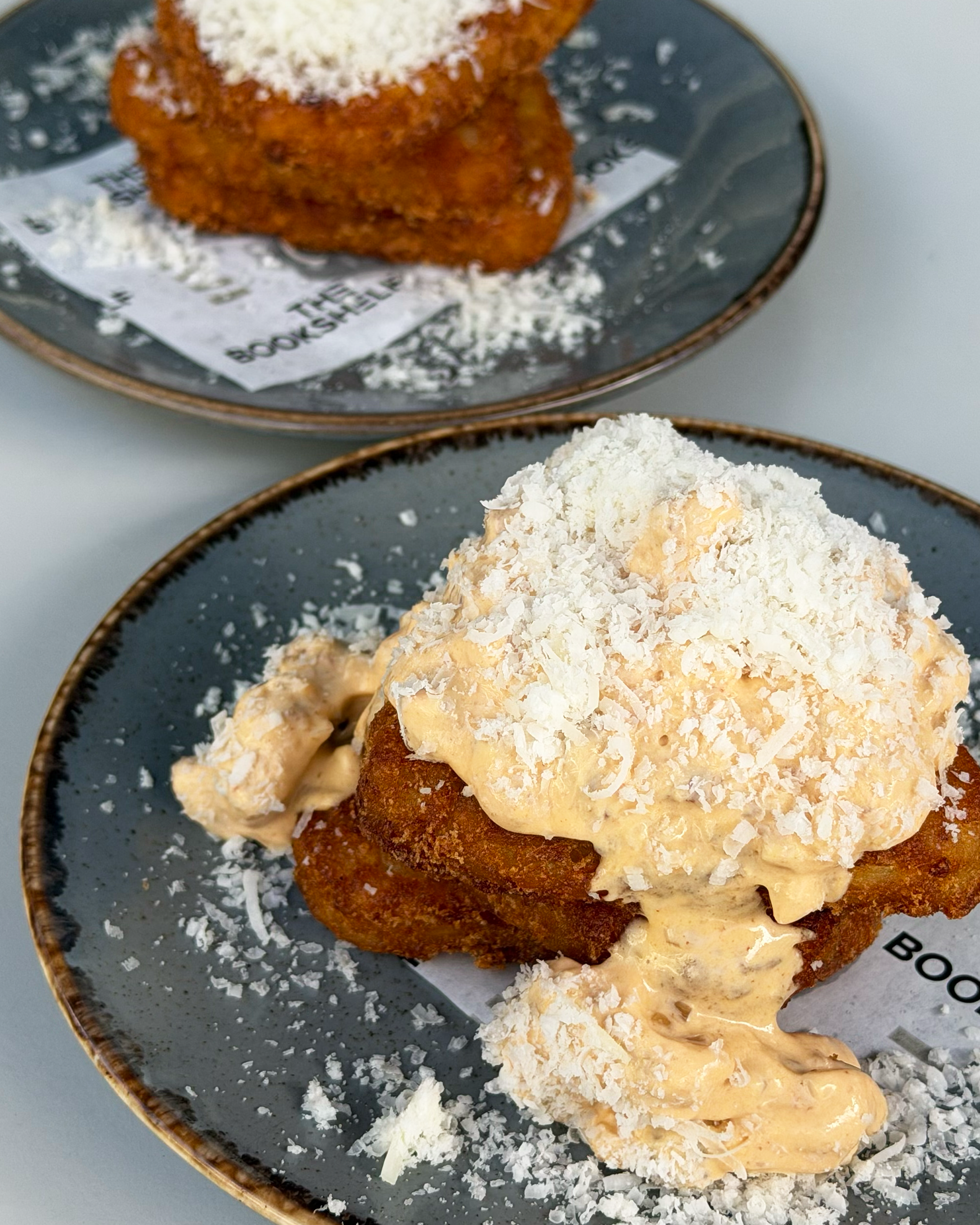 Hash brown Stack with Chorizo cream Cheese