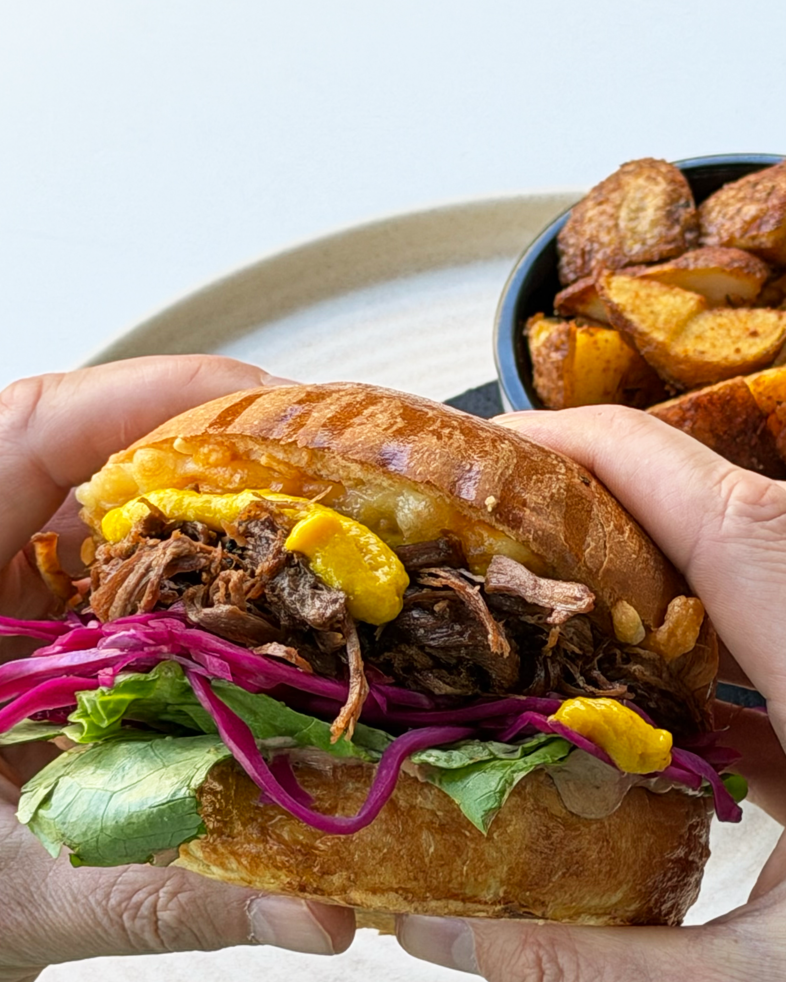 Slow Cooked Beef Brisket Bun