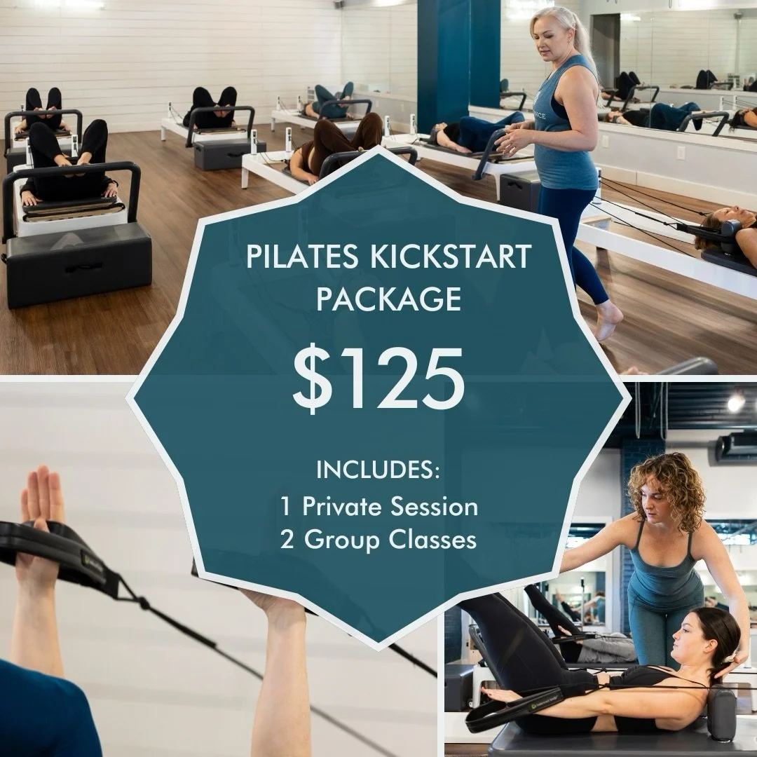 Start Supported. 🤍

Ready to begin Pilates&mdash;or return to your practice with a little extra care? Our&nbsp;Pilates Kickstart Package is designed to help you feel confident, comfortable, and supported from the very beginning.

Kickstart blends pe