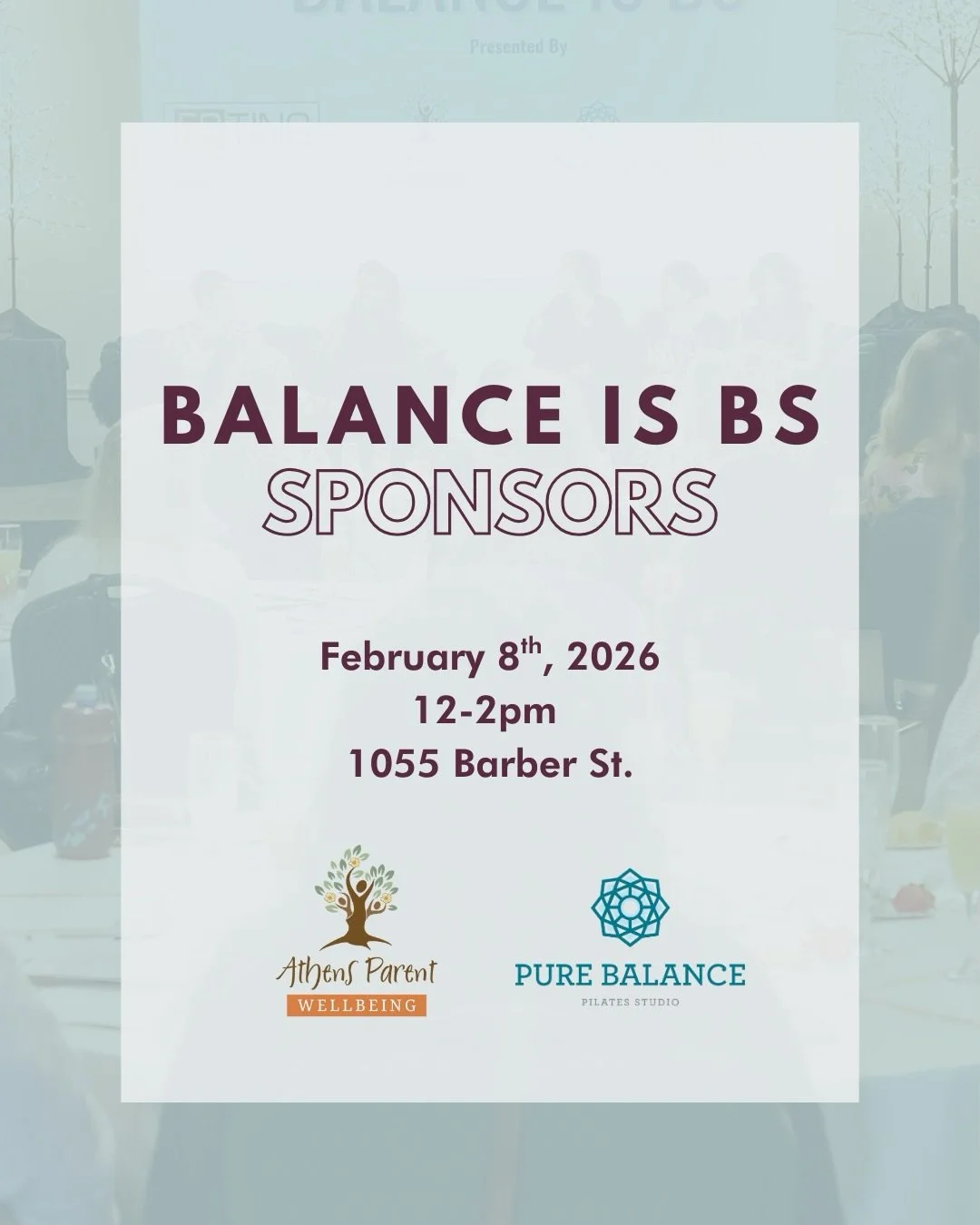Meet the sponsors behind Balance is B.S.✨

This event wouldn&rsquo;t be possible without the generous support of local businesses who believe in honest conversations and meaningful community care.

We&rsquo;re so grateful for each of them&mdash;take 