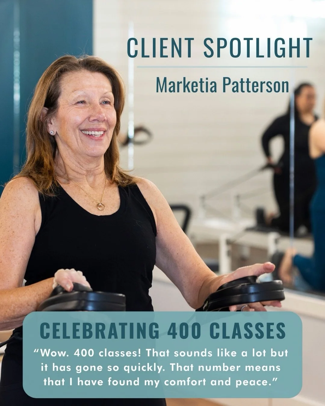 🎉 Marketia just hit&nbsp;400 classes!

After years of weightlifting, her body was asking for something more &mdash; a challenge that was&nbsp;gentle, purposeful, and mindful. Pure Balance gave her that&hellip; and a hip that no longer aches, a clear