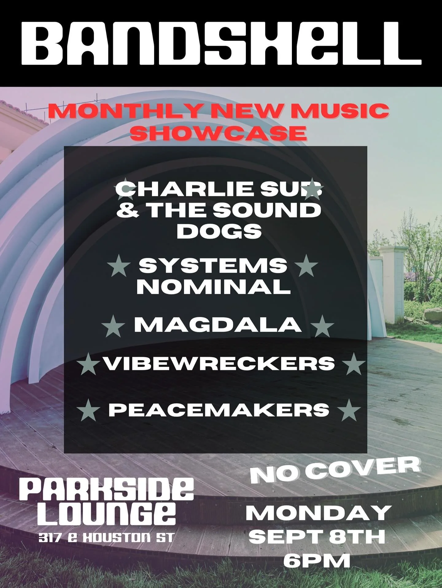 September Bandshell Line up is here! See you in two weeks to check out these incredible musicians 🔥