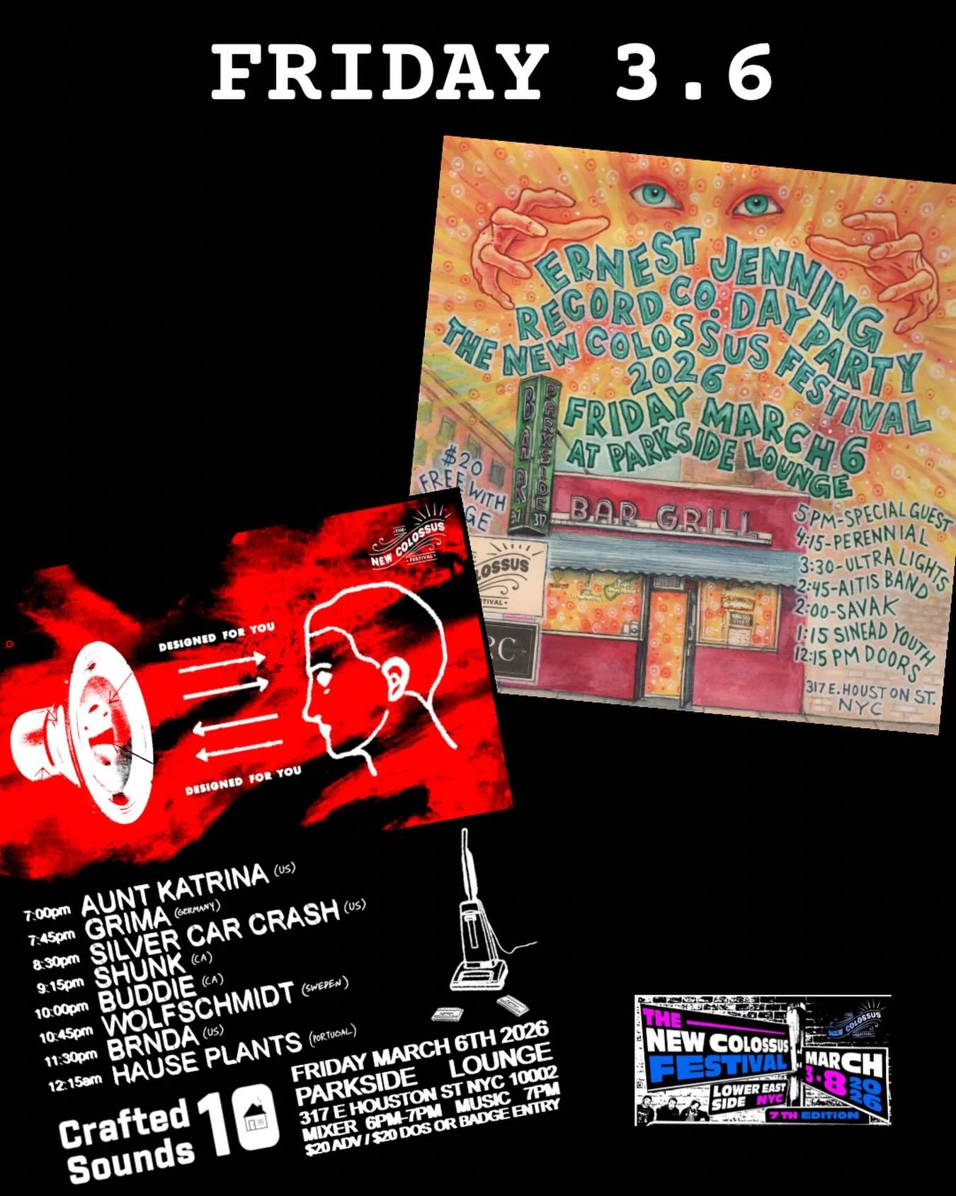 FRIDAY: New Colossus x The Parkside Lounge