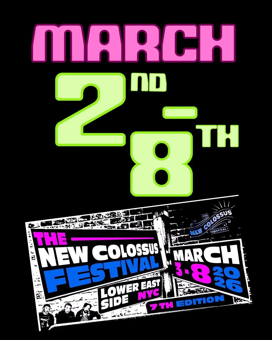 This week at The Parkside 
including @newcolossusfestival takeover! 🎸