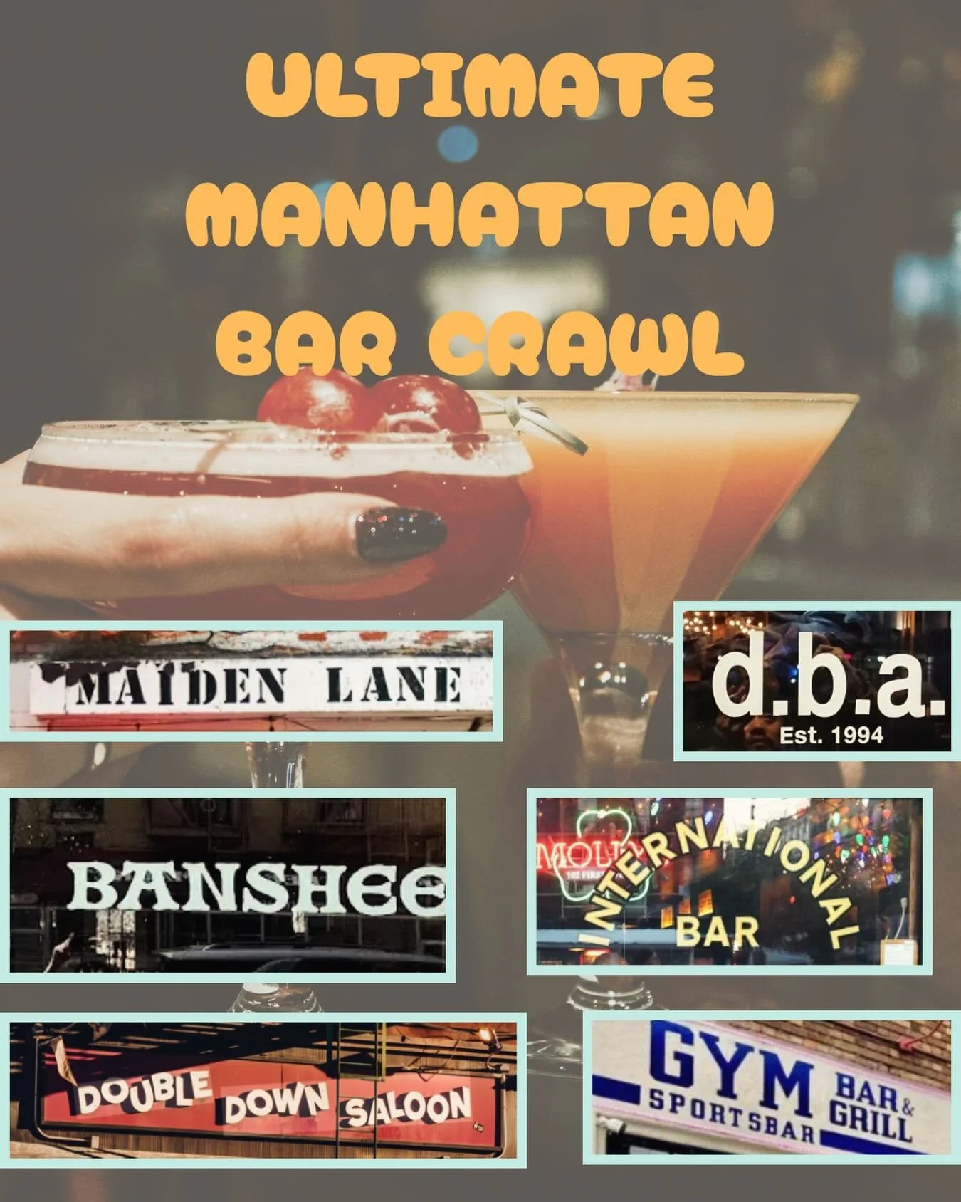 Bid now to win one epic night or six perfect dates! Crawl your way to the top (or bottom) at Maiden Lane ($100), GYM Sports Bar ($75 + tshirt), International Bar ($50), Banshee ($100), D.B.A. ($100), and Double Down Saloon ($50 + tshirt). Silent auct