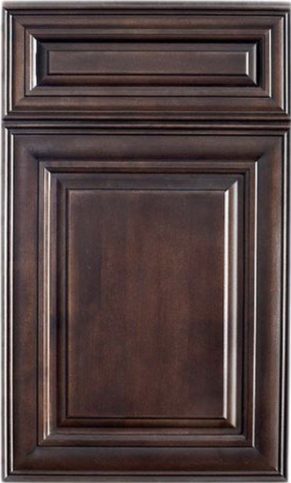 Round Rock designer provided Kavalan dark chocolate door style
