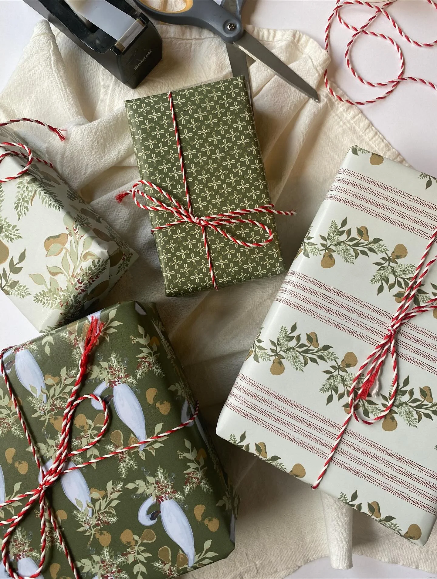 This year&rsquo;s wrapping paper is here, but for a limited time only! These four patterns are from my Cottage Christmas collection, a collection designed to bring cozy but elegant vintage cottage vibes in a way that would celebrate the harvest and t