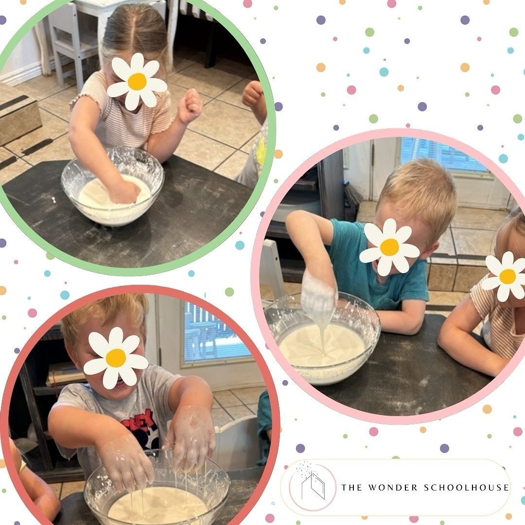 The kids had the best time making oobleck.  It was messy, squishy, and so much fun!🤍

#utahpreschool #utahdaycare #thewonderschoolhouse #sandy #earlychildhoodeducation #preschoolactivities