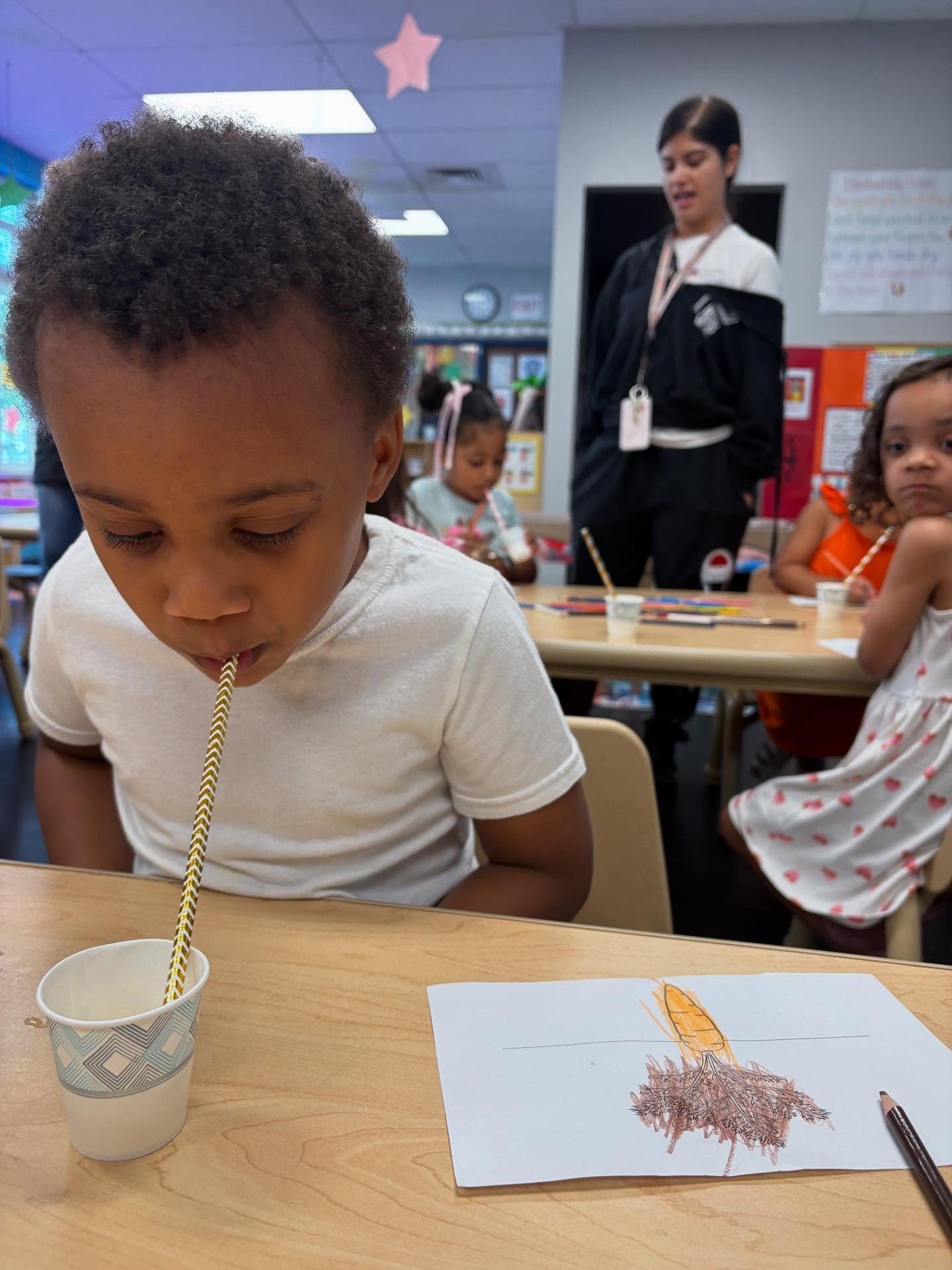 Students at CAP ELC learned all about roots today. After learning about the function of both tap roots and fibrous roots through song, students observed different taproots (carrots and dandelions) and fibrous roots (weeds!). Each student got to color