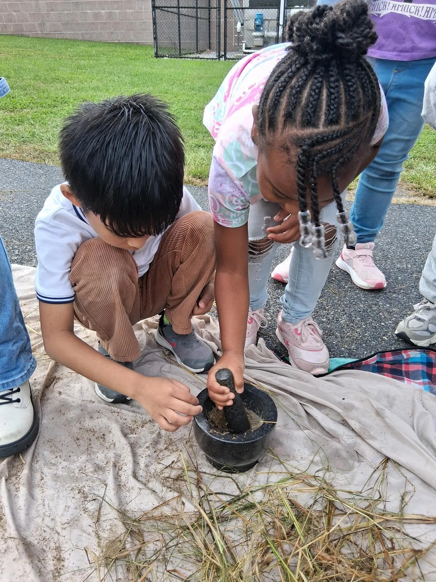 Yesterday at @sdol_martin, students learned about the teff that was planted in their school garden. Teff is a drought tolerant crop with deep roots making it a great plant to grow in dry climates. Ethiopia grows about 95% of the world&rsquo;s teff. S